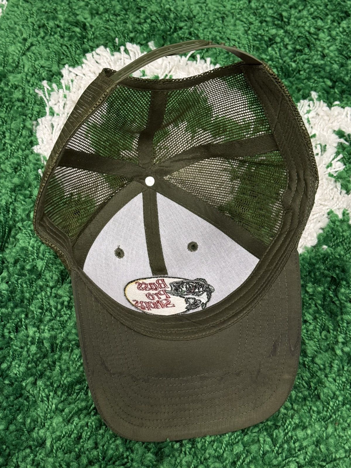 Bass Pro Shops Bass Pro Shops Fishing Hat Forest Hunting Green Fish Trucker Size ONE SIZE - 4 Thumbnail