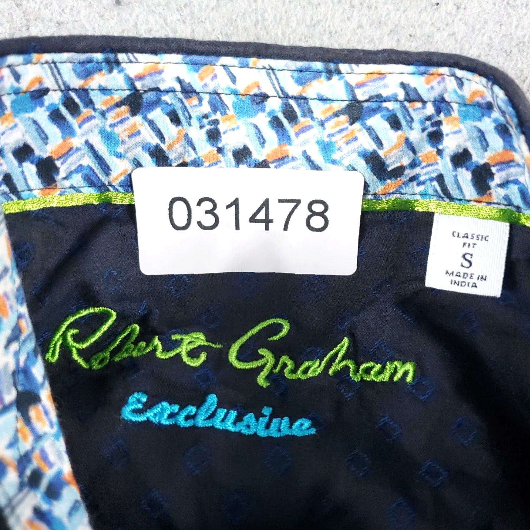 Robert Graham Robert Graham Shirt Mens Small Blue Geometric Exclusive Button Up Long Sleeve Size US S / EU 44-46 / 1 - 7 Thumbnail
