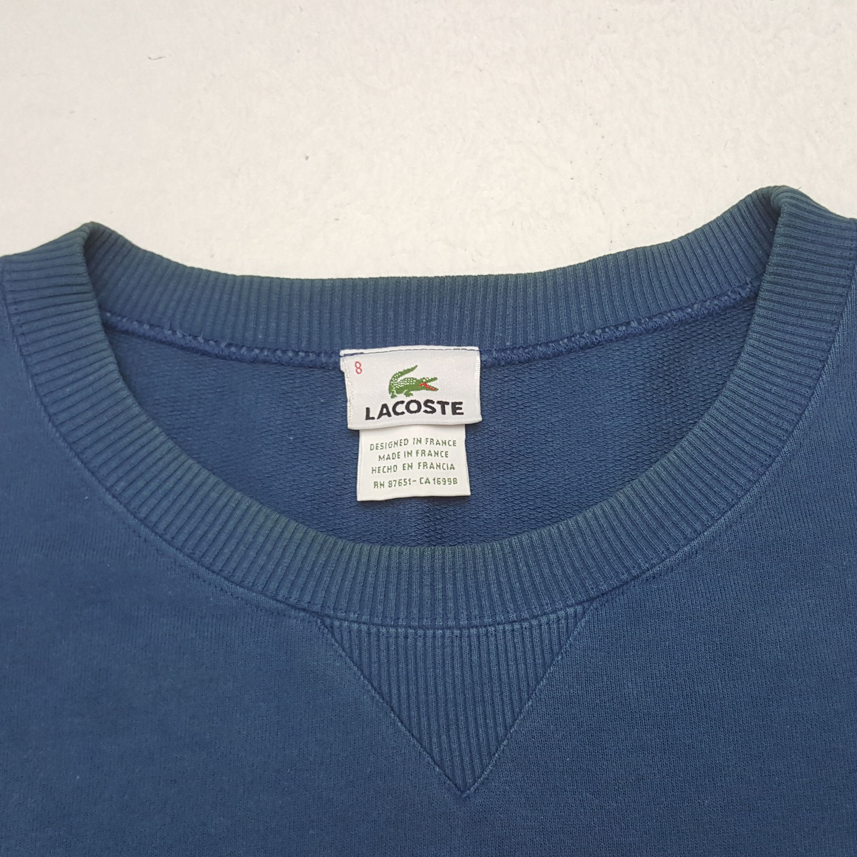 Lacoste × Vintage Vintage Lacoste Patch Spell Out Sweatshirt Size US L / EU 52-54 / 3 - 4 Thumbnail