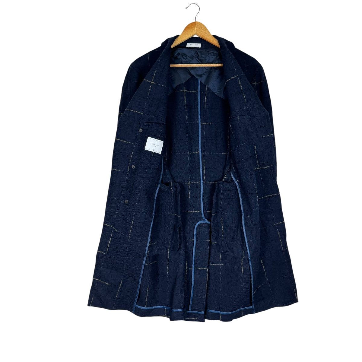 Boglioli ❄️BOGLIOLI STRIPED DISTRESS LONG COAT JACKET Size US M / EU 48-50 / 2 - 9 Thumbnail