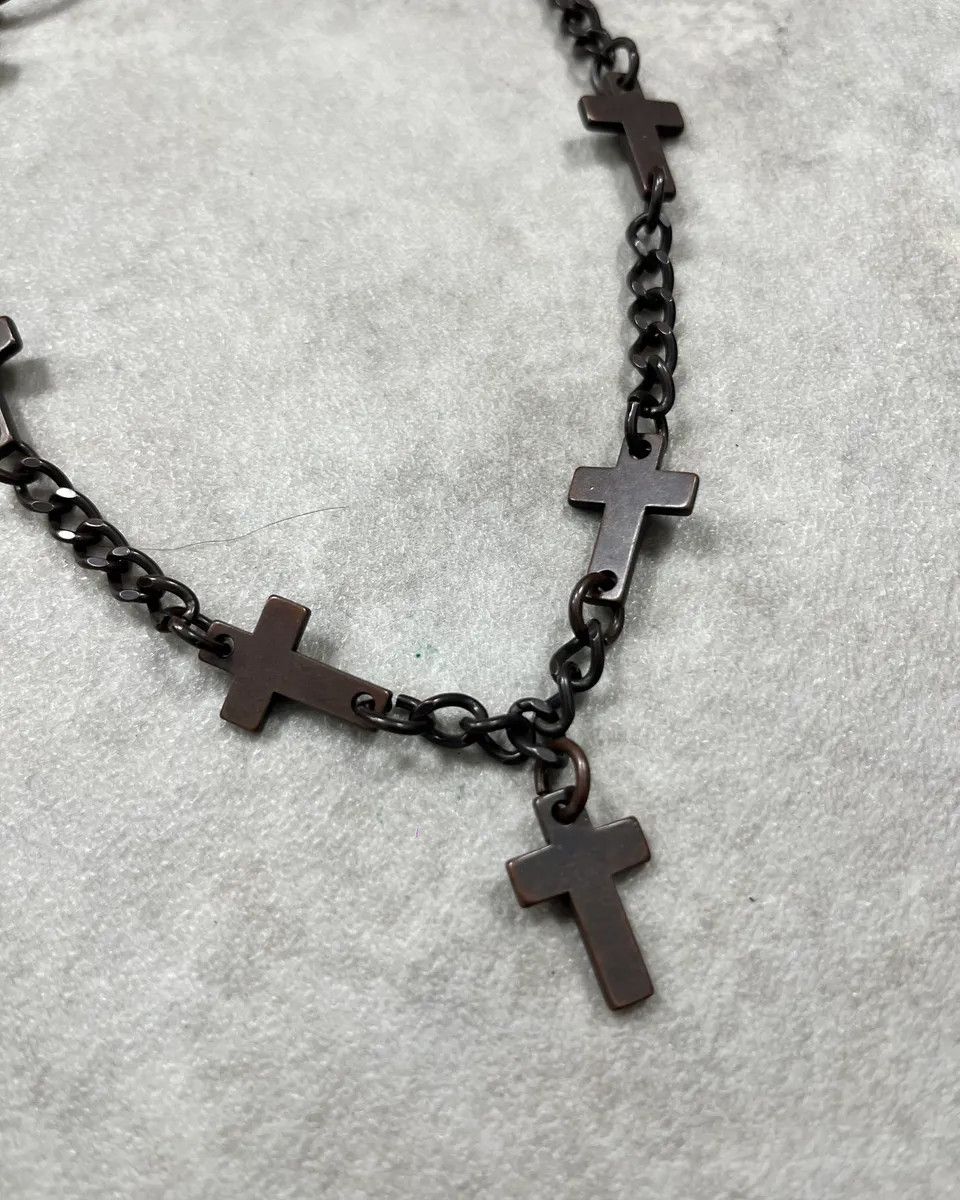 Dsquared2 Dsquared2 Gunmetal Metal Cross Charm Chain Size ONE SIZE - 3 Thumbnail