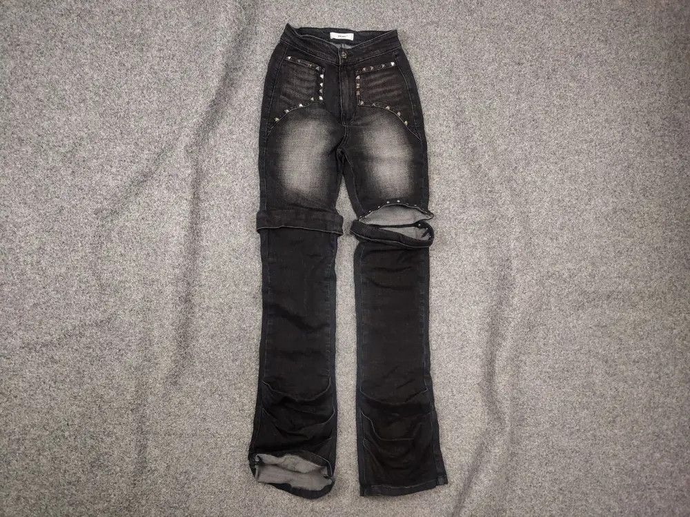Le Grande Bleu (L.G.B.) LGB Black Crow Fringe Flare Jeans | Grailed