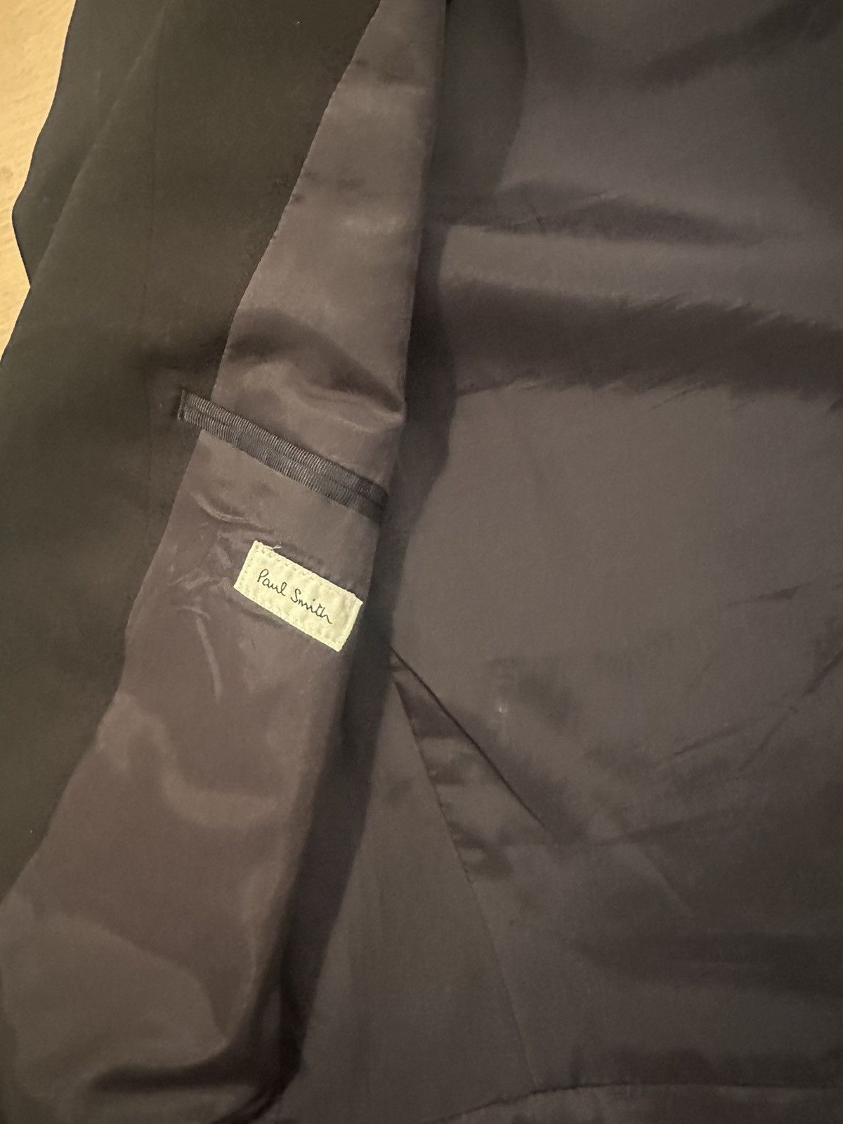 Paul Smith Black Matte Blazer Size 48L - 4 Thumbnail