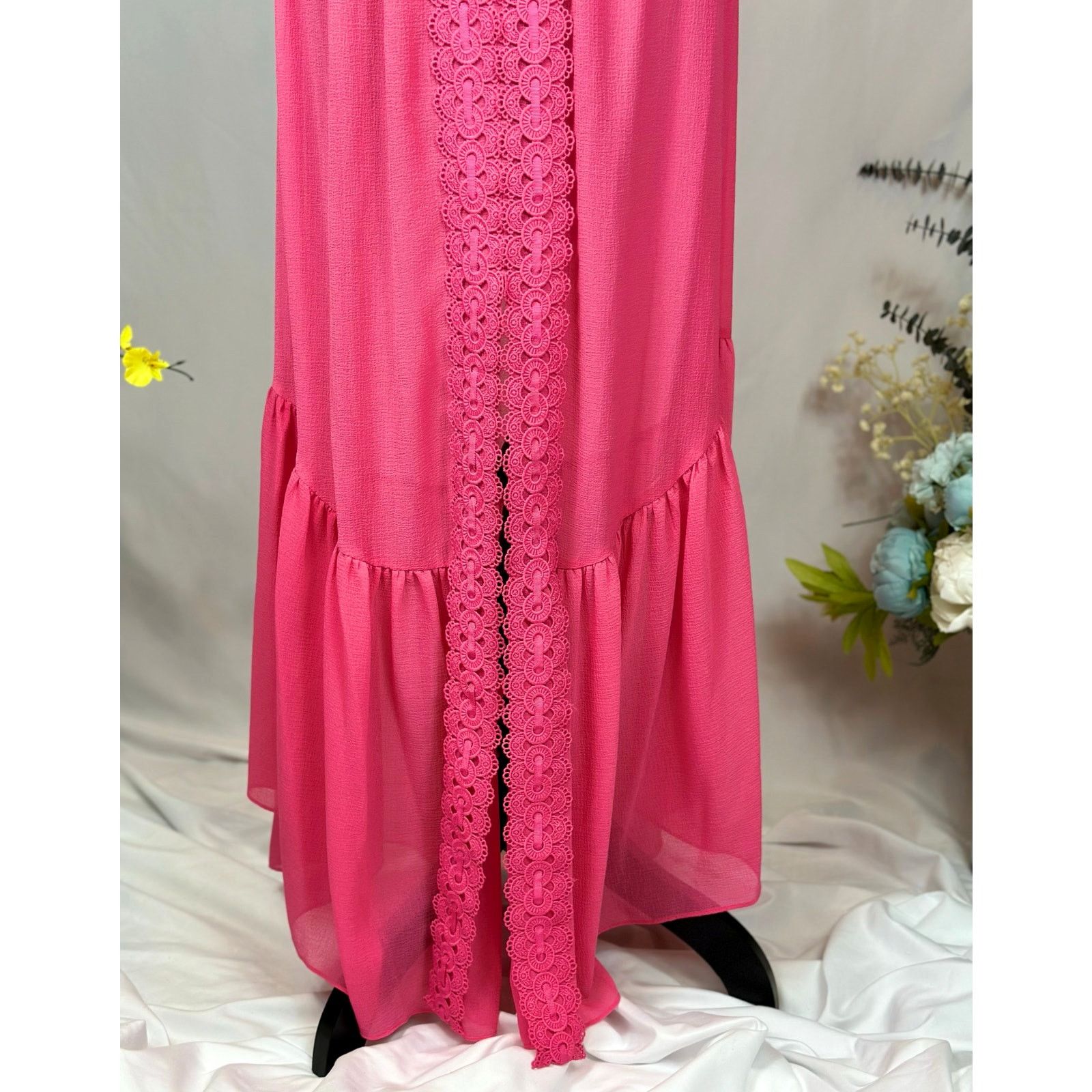 Ramy Brook Ramy Brook Priscilla Sleeveless Halter Tassels Dress Pink L Size L / US 10 / IT 46 - 6 Thumbnail
