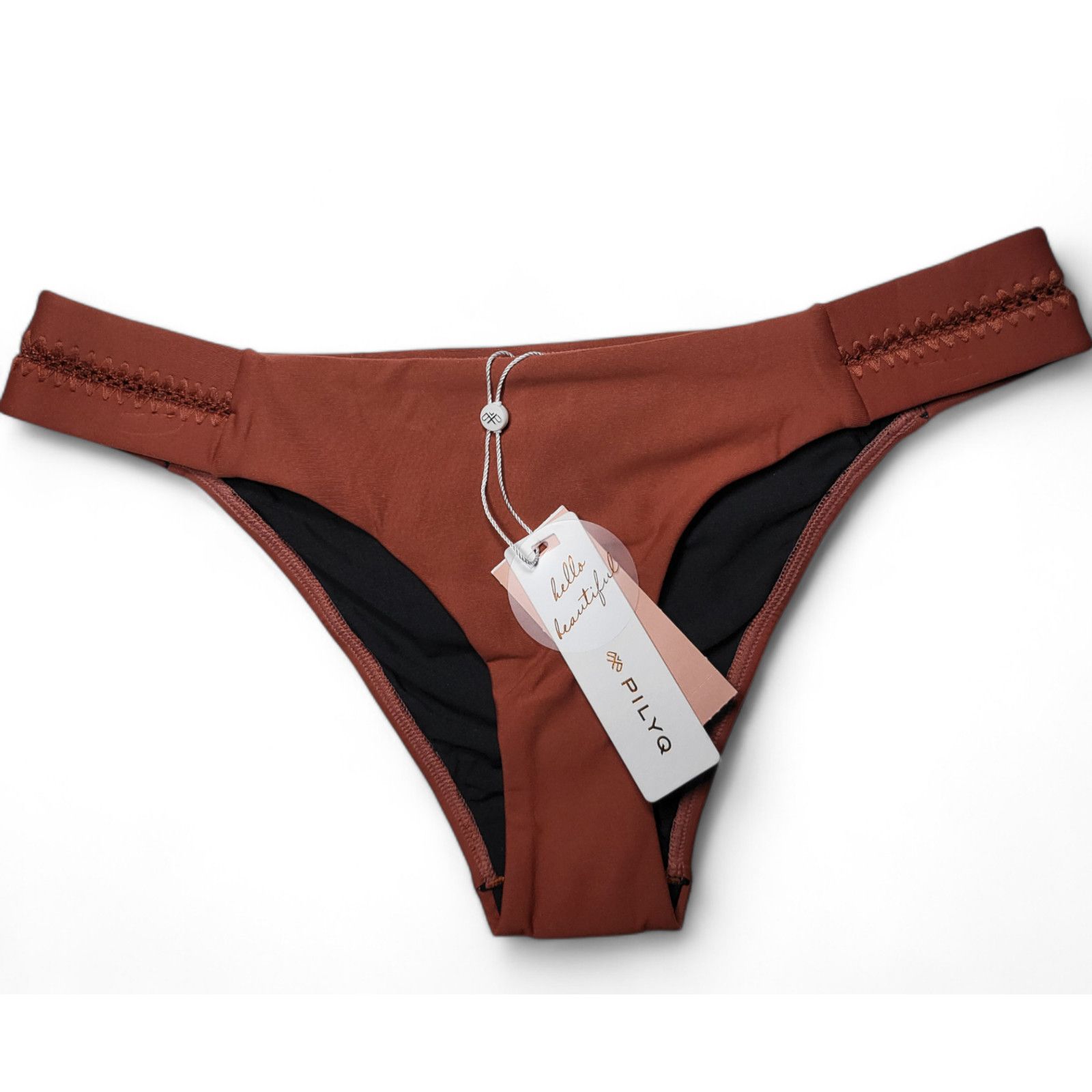 Other NWT PQ SWIM Stitched Tab Bikini Bottom Henna PILYQ Size M Size ONE SIZE - 2 Thumbnail