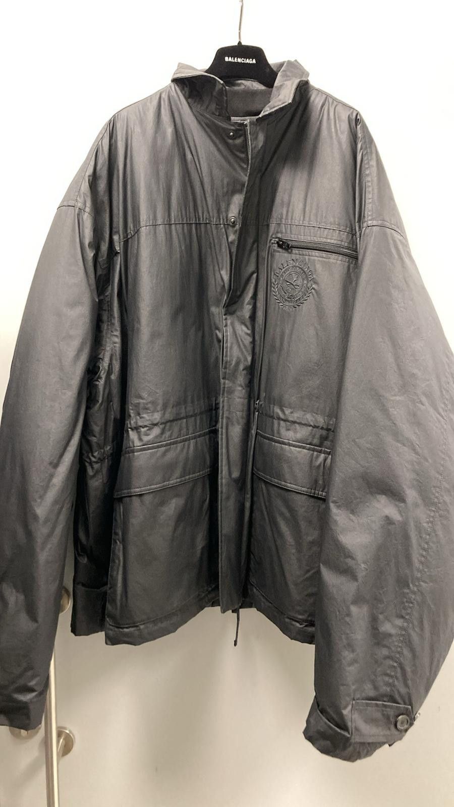 Balenciaga o1la1rc1a1124 Scissors Crest Parka Removable Lining Black Size US S / EU 44-46 / 1 - 6 Thumbnail