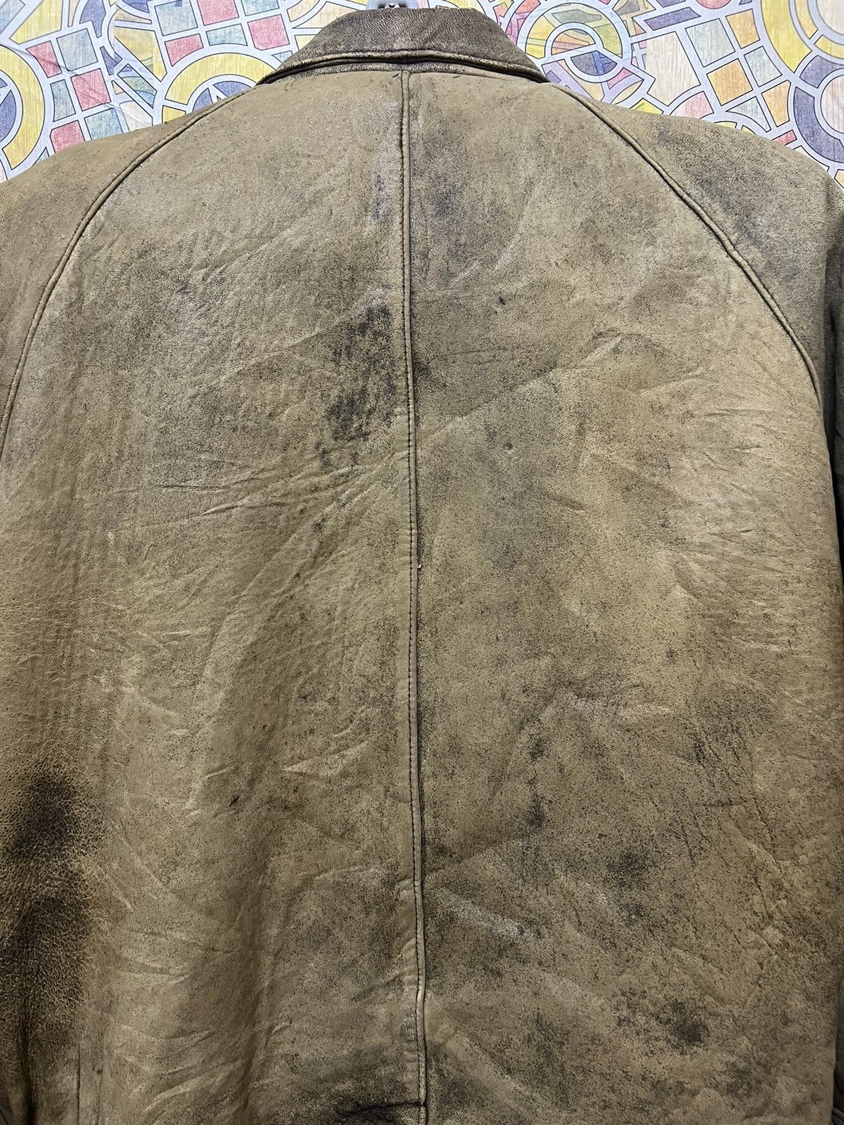 Japanese Brand × Leather VERY VINTAGE JACKET 🧥 LEATHER. (GJ36) Size US L / EU 52-54 / 3 - 11 Thumbnail