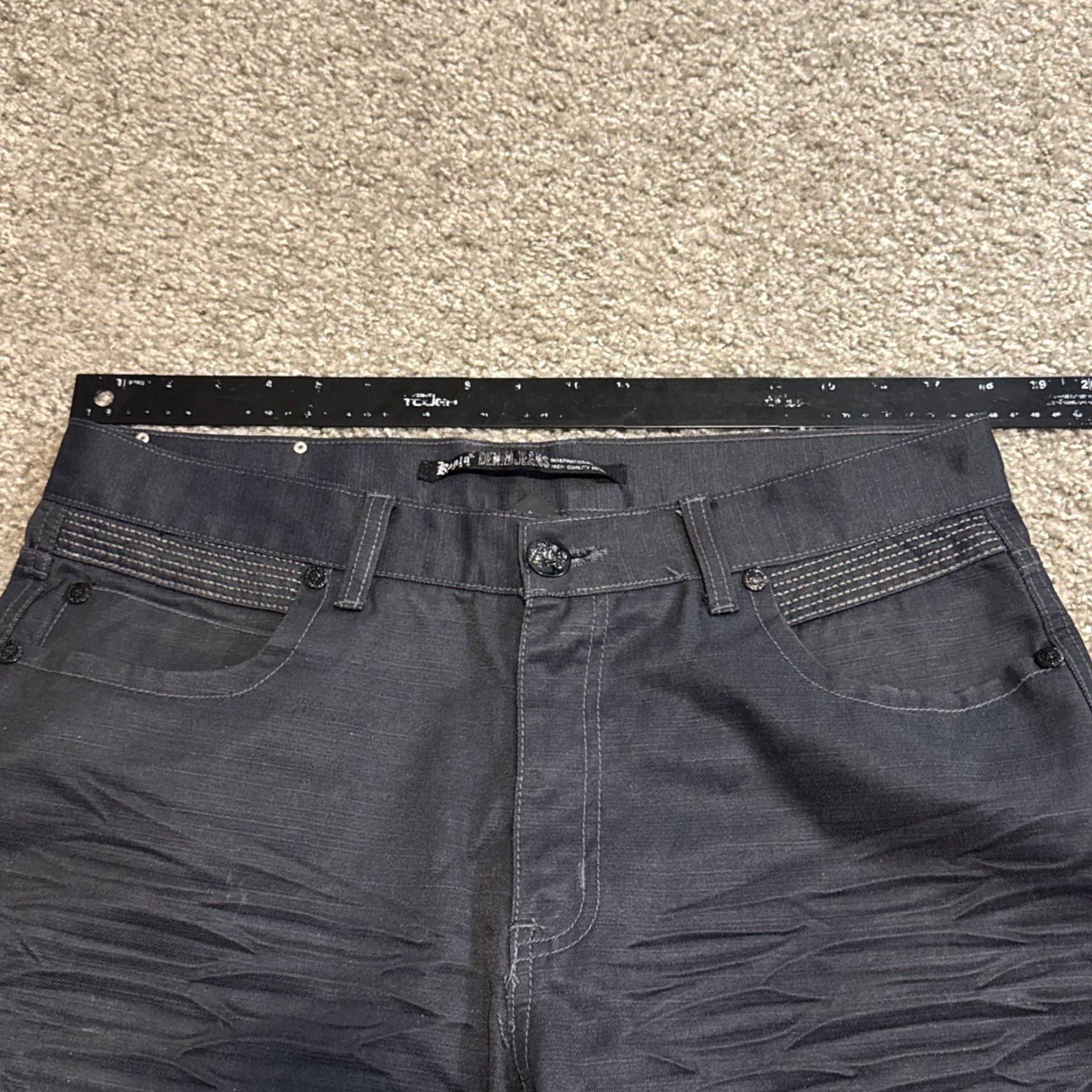 Denime VINTAGE Kaalu Euro Black Jeans Denim 34x30” Men Straight Leg 34 Inseam Regular Size Black Mens Size US 34 / EU 50 - 7 Thumbnail