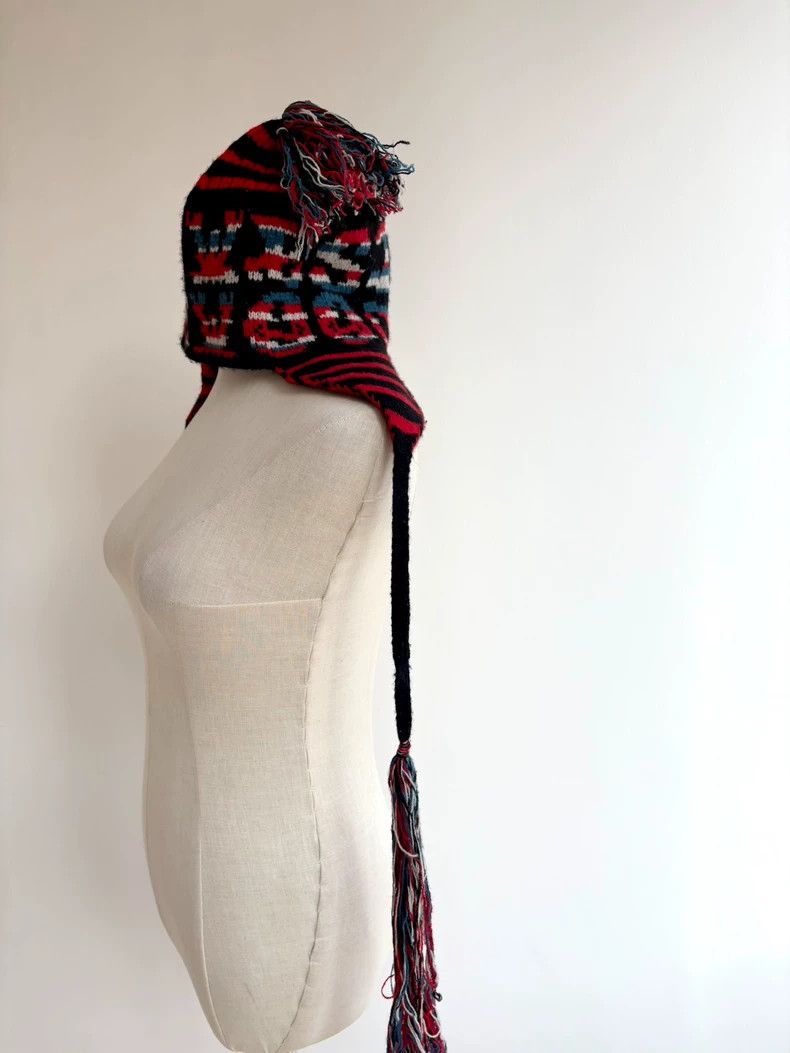 Vivienne Westwood Vivienne Westwood A dark red striped letter "Zhenyi" hat w Size ONE SIZE - 2 Thumbnail