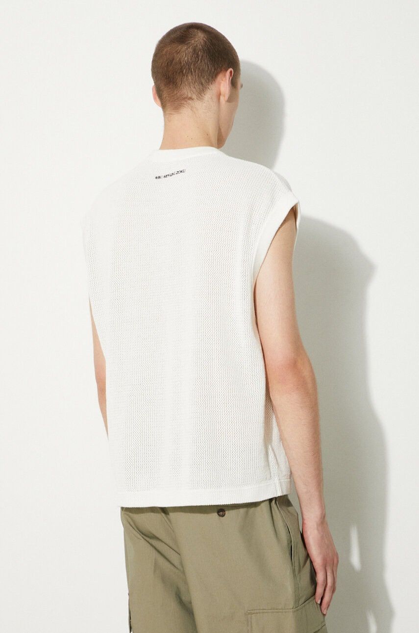 Mki Miyuki Zoku Mki Miyuki Zoku Knit Vest White embroidered logo Size US XL / EU 56 / 4 - 20 Thumbnail