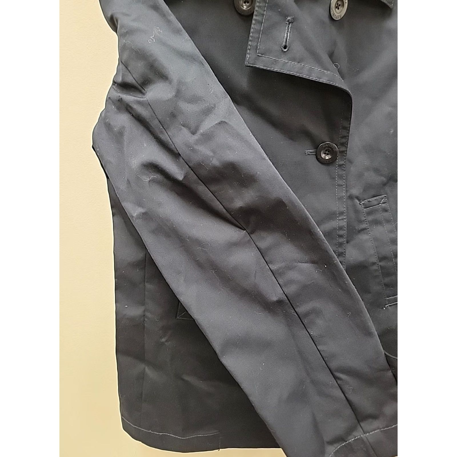 Banana Republic VINTAGE Banana Republic Women's Pea Coat Navy Cotton Size M Modern Regular Coat Size M / US 6-8 / IT 42-44 - 4 Thumbnail