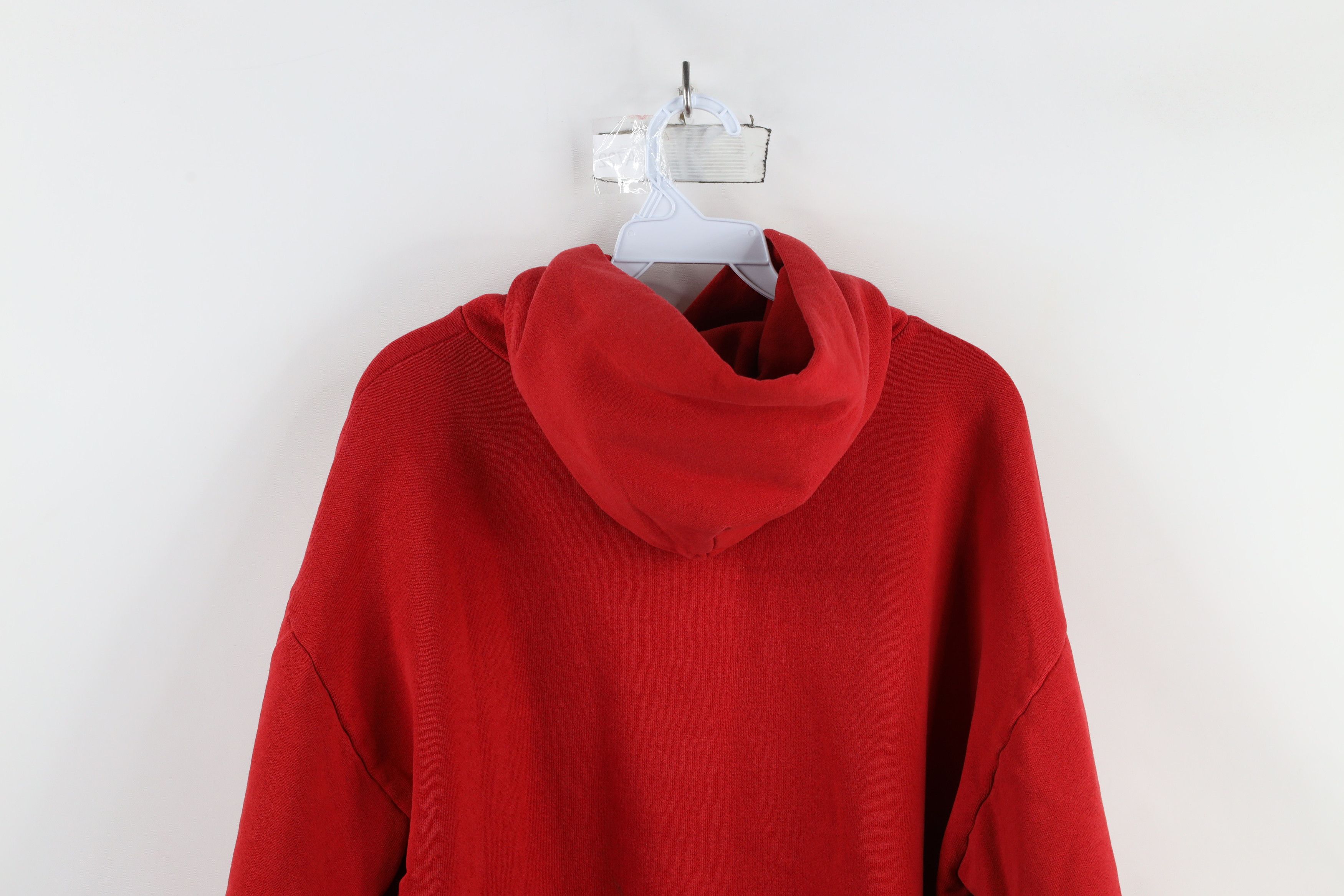 Vintage Vintage 90s Ohio State University Football Hoodie Red Size L / US 10 / IT 46 - 14 Thumbnail