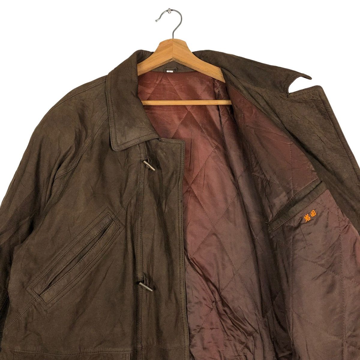 Japanese Brand 🔥VINTAGE FLY LEATHER JACKET ISSEY MIYAKE DESIGN Size US L / EU 52-54 / 3 - 12 Thumbnail