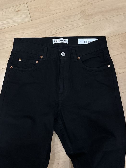 Our Legacy Second Cut Selvedge Denim Black | Grailed