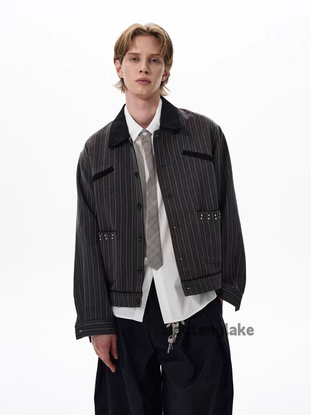 Vintage Unisex outdoor utility punk yuppie grunge striped jacket Size US L / EU 52-54 / 3 - 1 Thumbnail