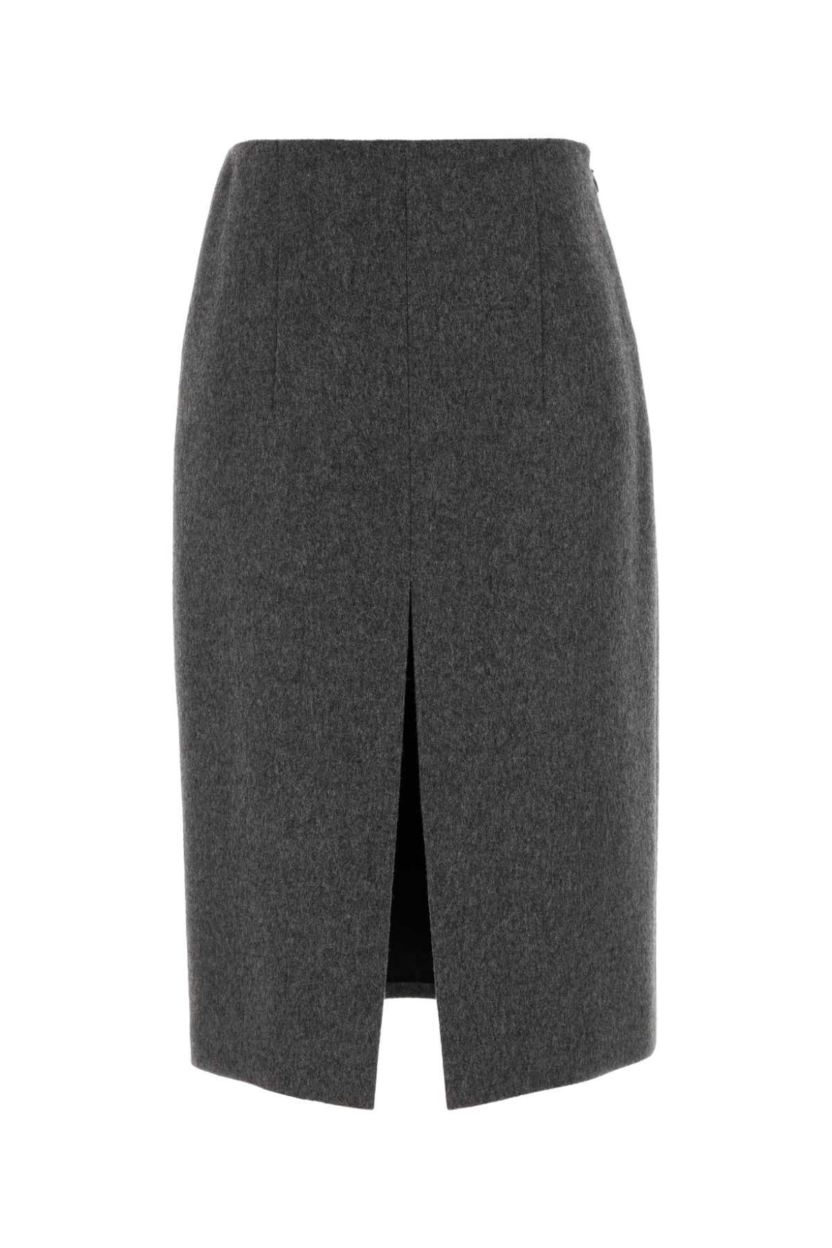 Prada Dark Grey Wool Skirt Size 28" / US 6 / IT 42 - 1 Thumbnail