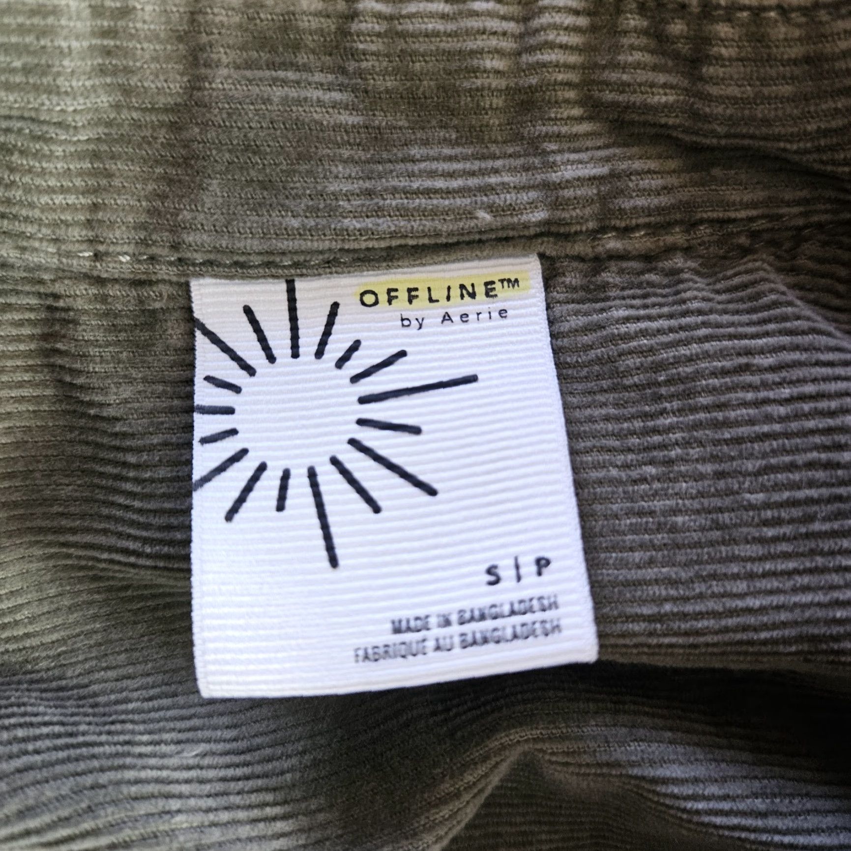 Vintage Offline Aerie Womens Corduroy Pullover Sz Small Green 1/2 Zip Raw Hem Size S / US 4 / IT 40 - 4 Thumbnail