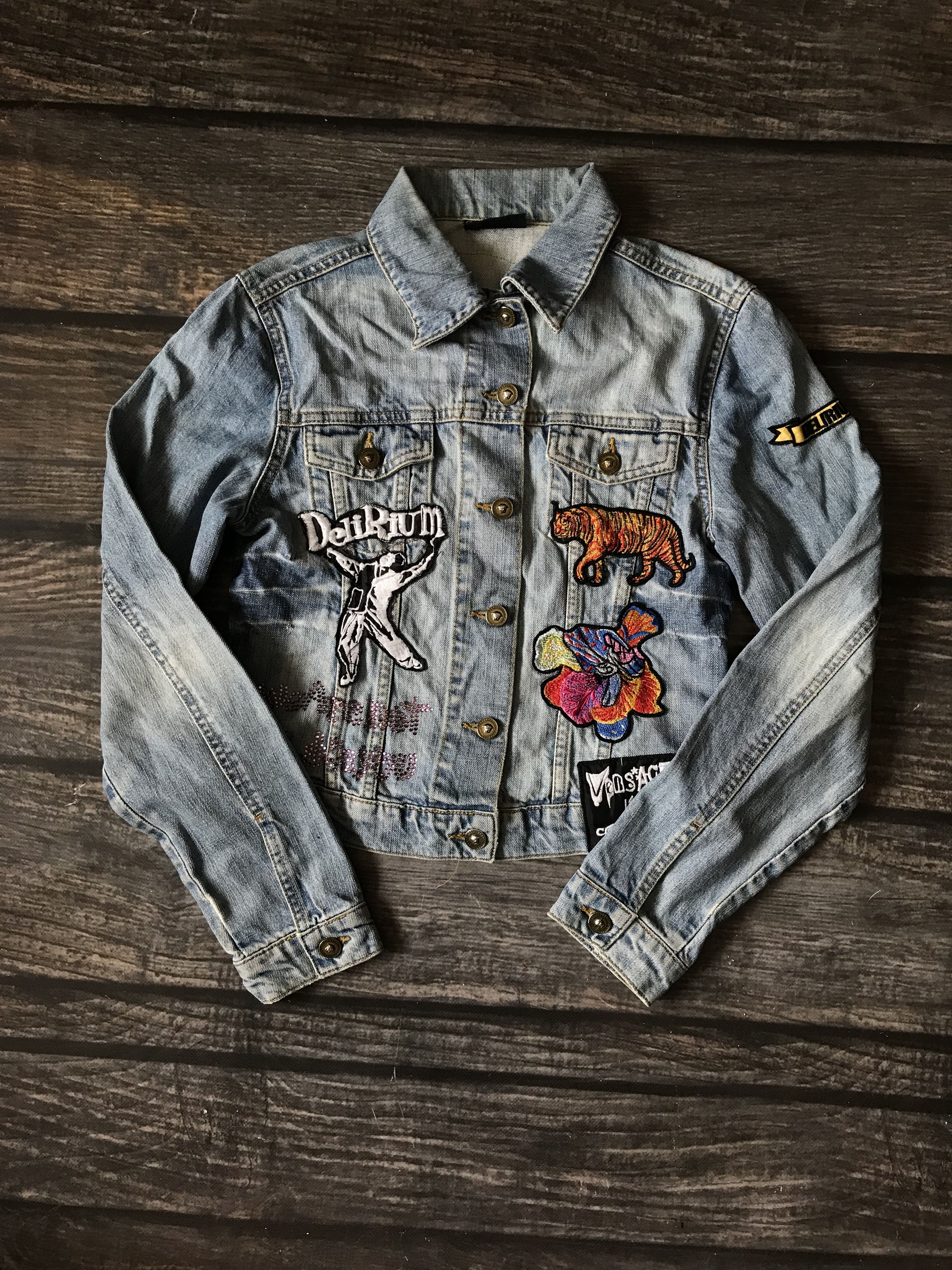 Versace 90’s Archive Versace Delirium Patch Denim Suit Size S / US 4 / IT 40 - 5 Thumbnail