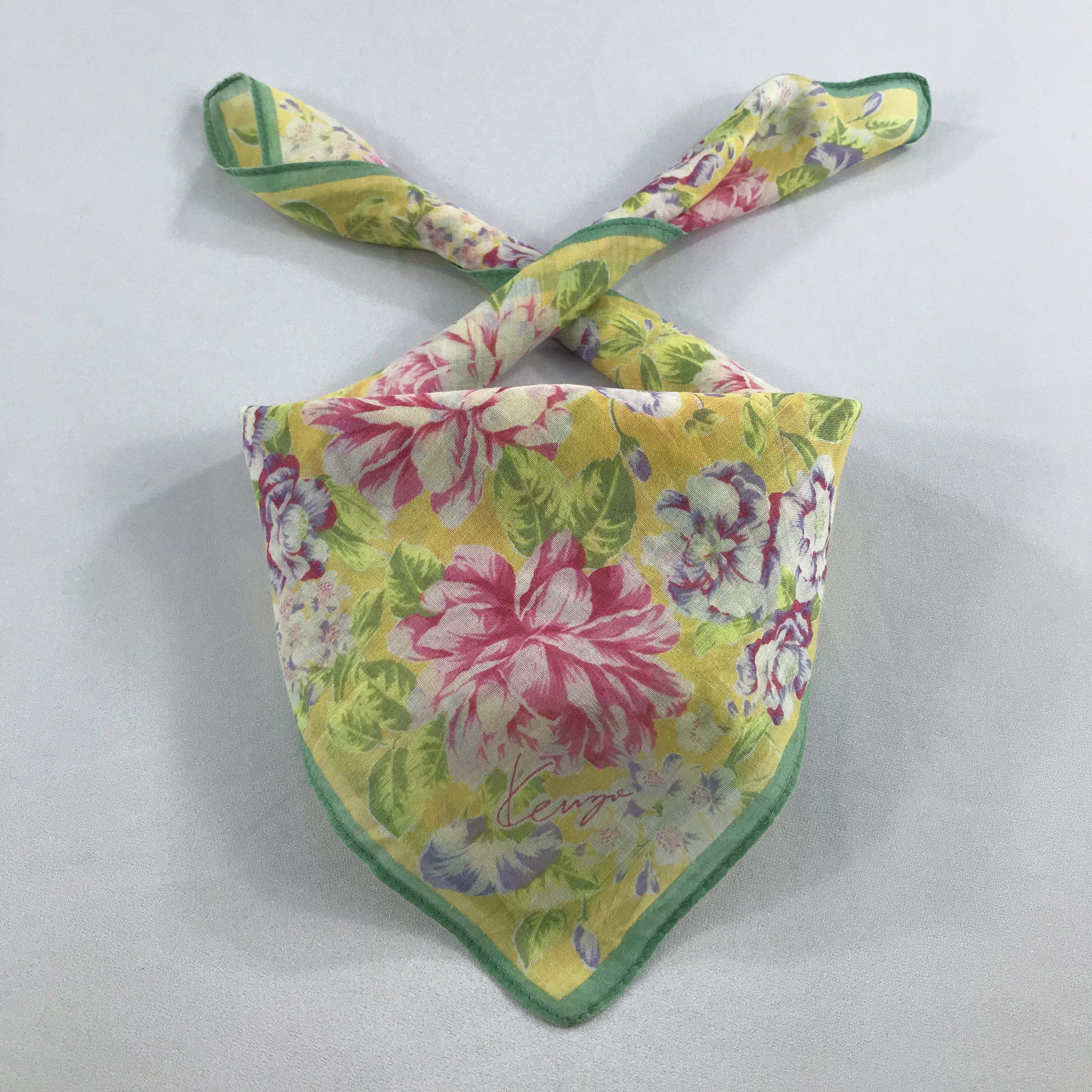 Kenzo × Vintage Kenzo Bandana / Handkerchief / Neckerchief - S2687 Size ONE SIZE - 3 Thumbnail