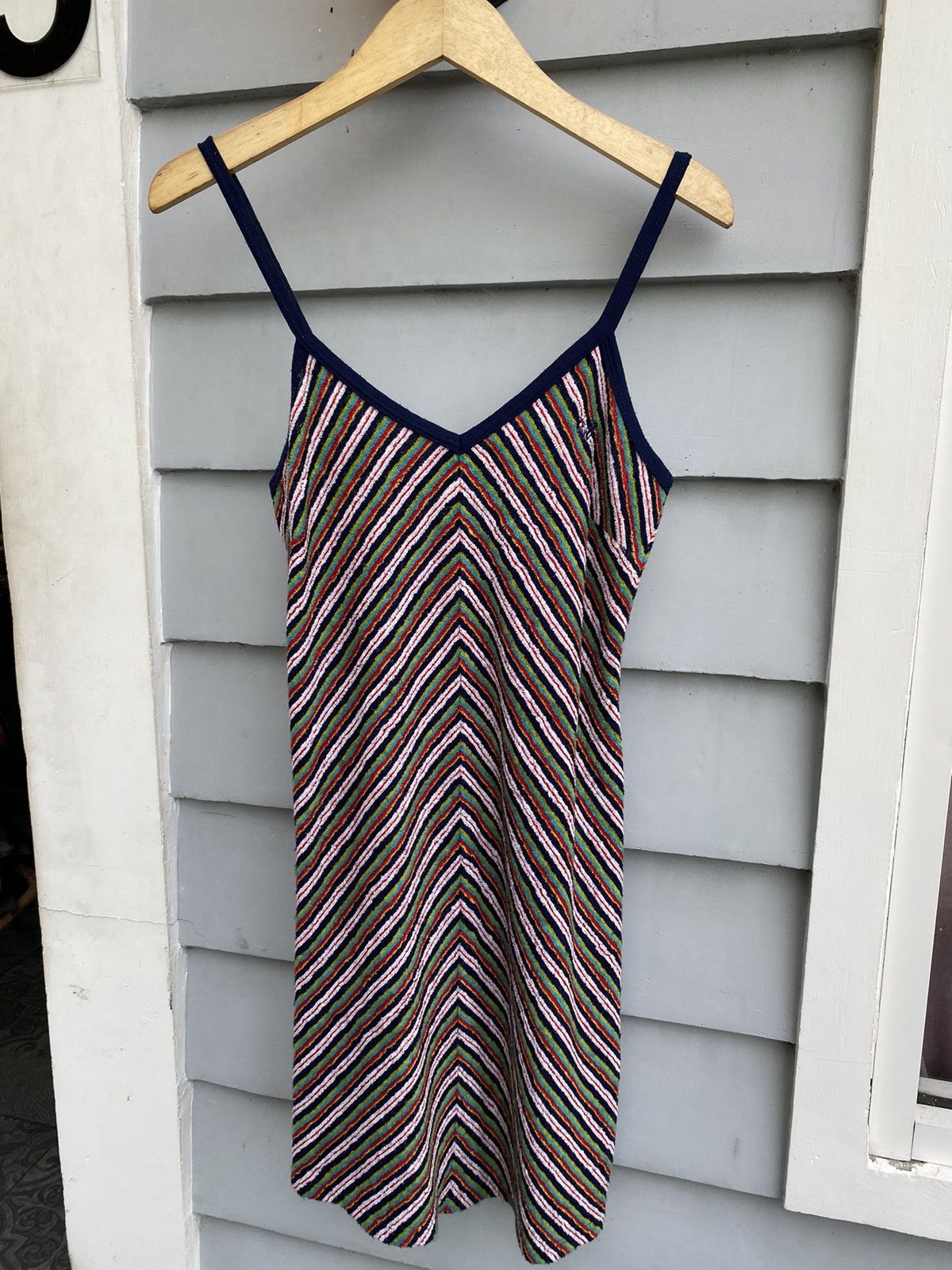 Roxy Multicolor Chevron Striped Summer Dress Y2k Style