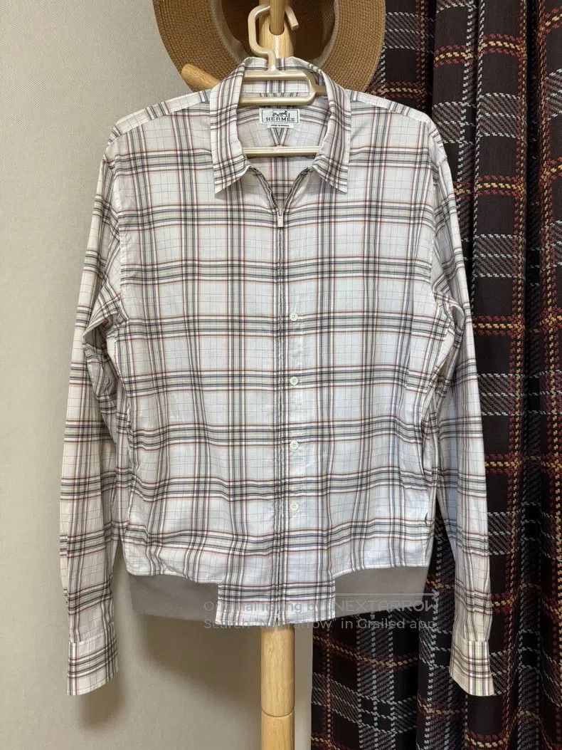 Hermes Hermes Jacket shirt, sun-protective clothing, plaid patter Size US XXS / EU 40 - 1 Thumbnail