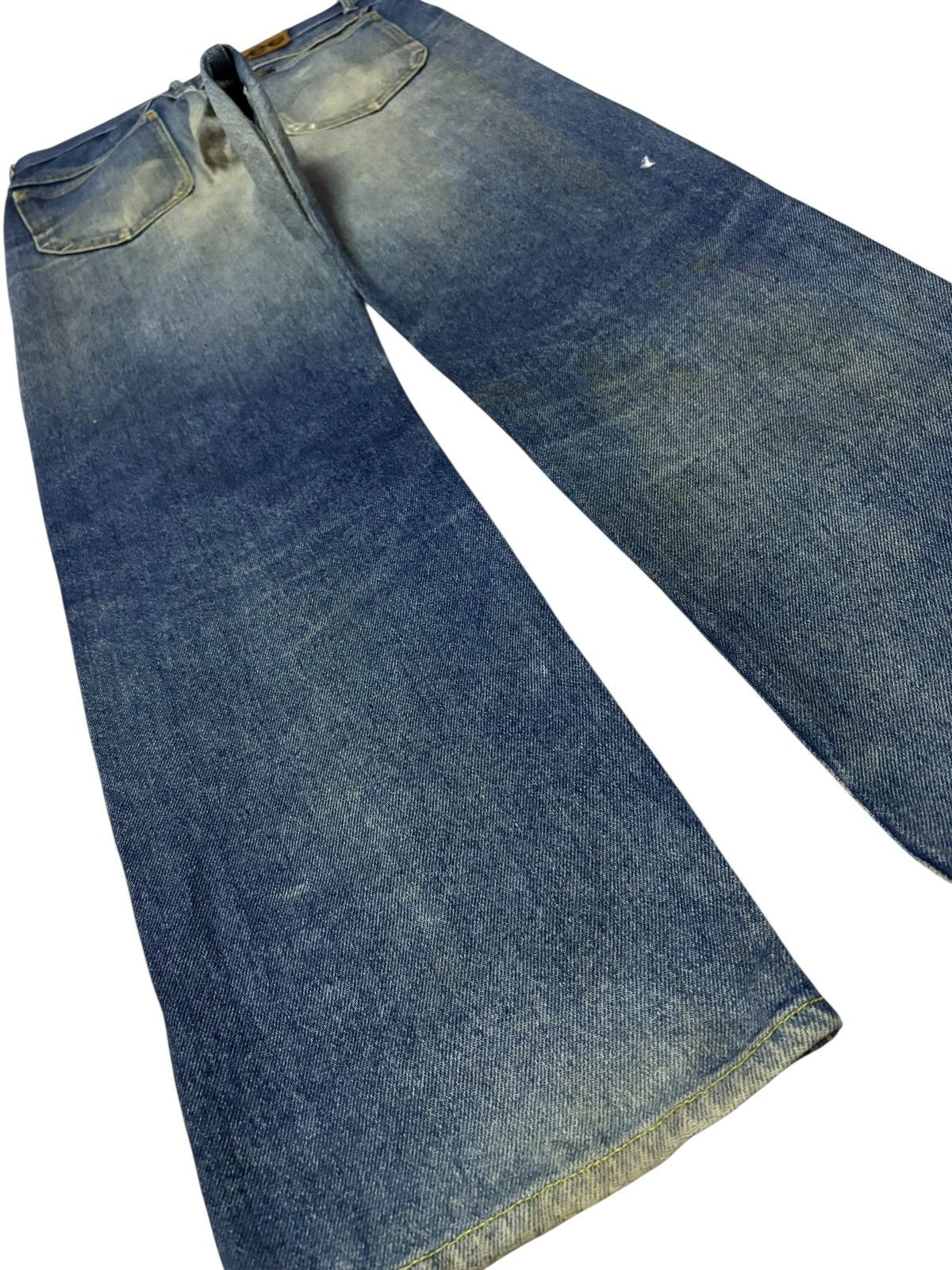 Lee Vtg Lee Japan Mud Washed Distressed Jeans Size US 30 / EU 46 - 7 Thumbnail