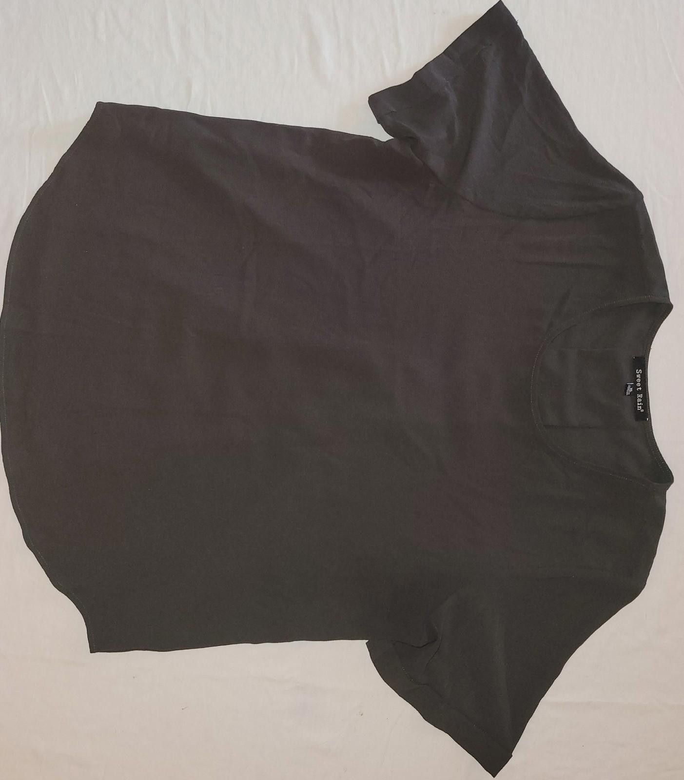 Designer Sweet Rain junior's charcoal gray XLshort sleeve blouse Size XL / US 12-14 / IT 48-50 - 1 Thumbnail