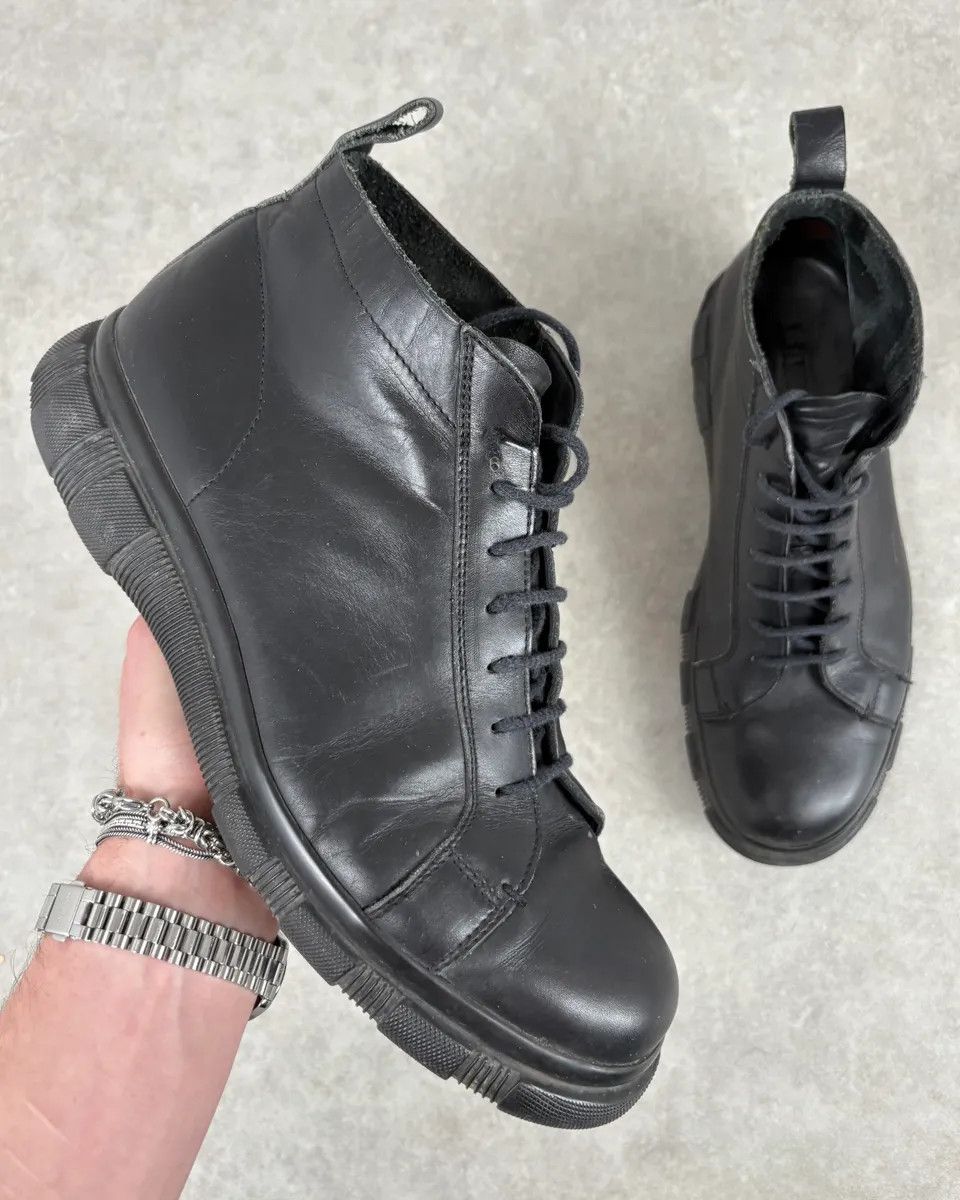Jil Sander Black Leather Minimalist Boots
