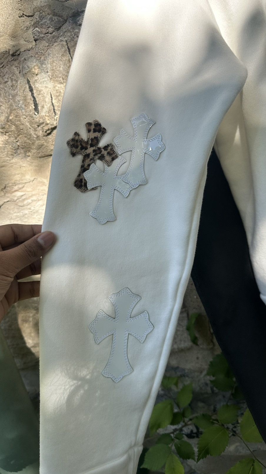 Chrome Hearts Chrome Hearts White & Leopard Cross Patch Sweatshirt Size US L / EU 52-54 / 3 - 12 Thumbnail