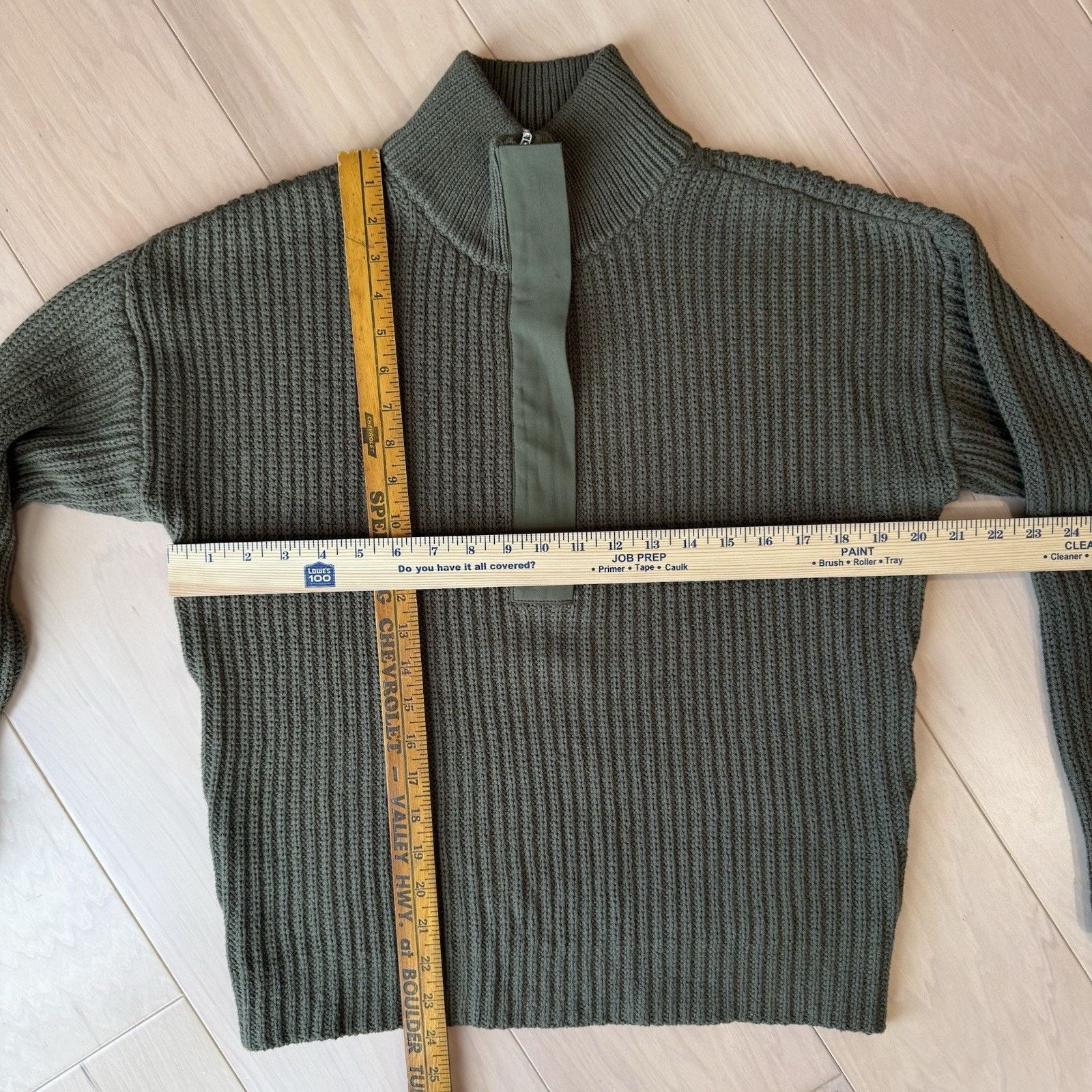 Outerknown Outerknown Sweater Small Green 1/2 Zip Cotton Pullover Size US S / EU 44-46 / 1 - 3 Thumbnail