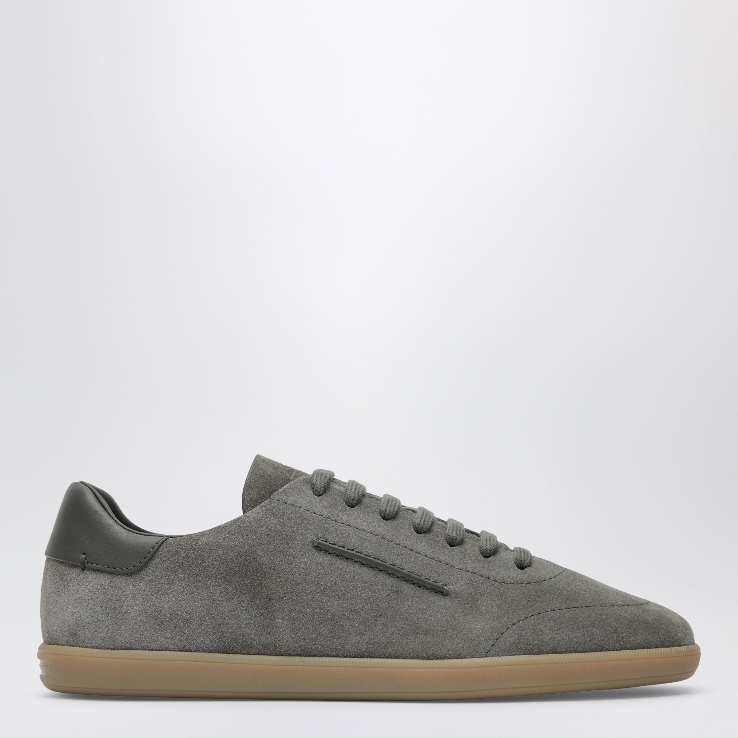 Ermenegildo Zegna Zegna Grey Suede Sneakers Size US 7 / EU 40 - 1 Thumbnail