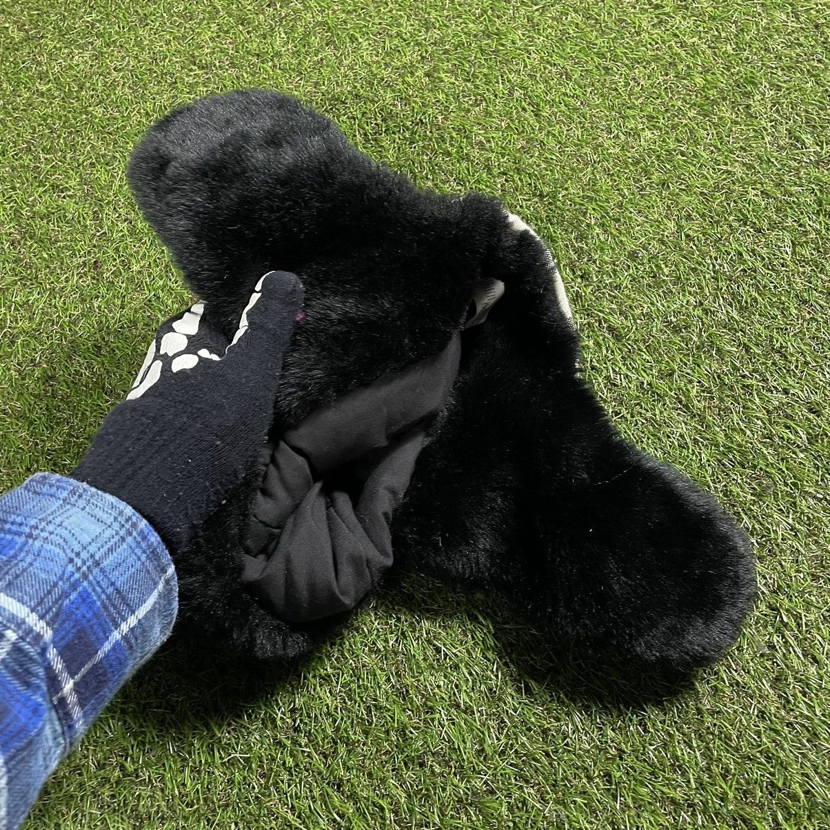 Vintage Vintage 90s Mohair Fuzzy Beanie Black Goth Alt Grunge OS Size ONE SIZE - 4 Thumbnail