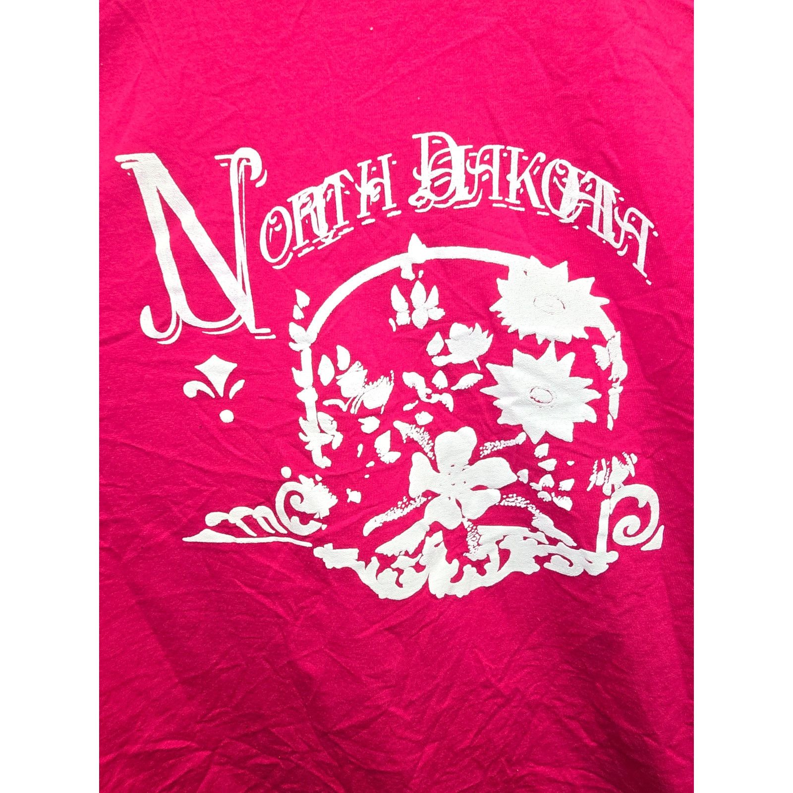 Jerzees × Vintage Vintage Pink Test Print Shirt North Dakota Flower Large Tee Size US L / EU 52-54 / 3 - 2 Thumbnail