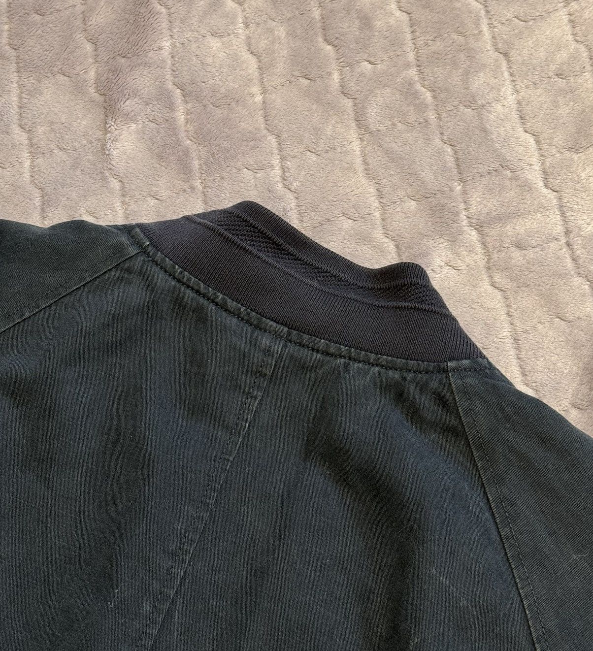 A.P.C. × Japanese Brand 🇯🇵A.P.C Navy Kenickie Teddy Dark Navy Bomber Jacket Size US L / EU 52-54 / 3 - 9 Thumbnail