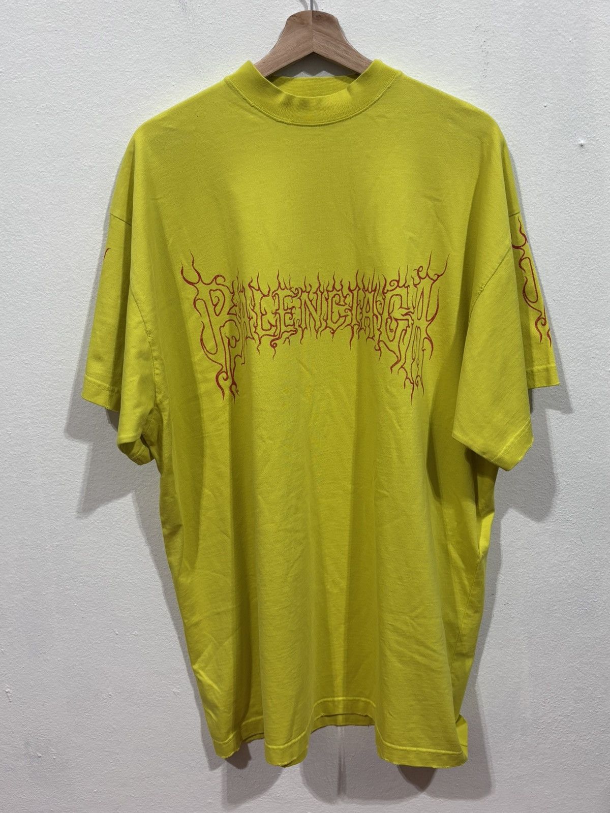 Balenciaga Balenciaga Darkwave Yellow Tee Size US M / EU 48-50 / 2 - 1 Thumbnail