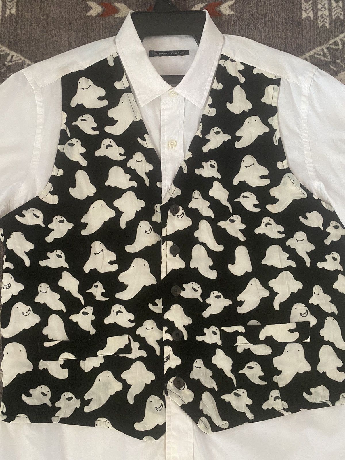 Issey Miyake × Tsumori Chisato CHISATO TSUMORI GIRE DOCKING SHIRT GHOST VEST PATERN Size US M / EU 48-50 / 2 - 3 Thumbnail