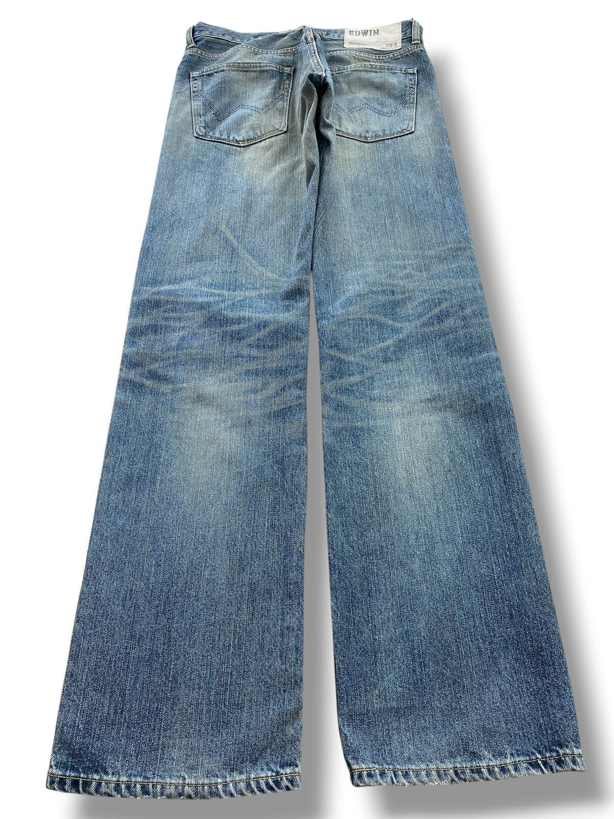 Edwin Edwin Faded Wash Whiskered Straight Leg Style Jeans Size US 30 / EU 46 - 3 Thumbnail