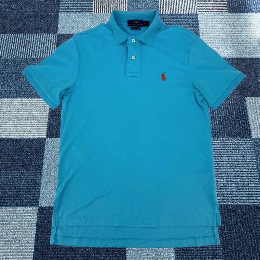 Polo Ralph Lauren Polo Ralph Lauren Polo Shirt Mens Small Blue Pima Soft Touch Classic Fit Short Sleeve Size US S / EU 44-46 / 1 - 1 Thumbnail