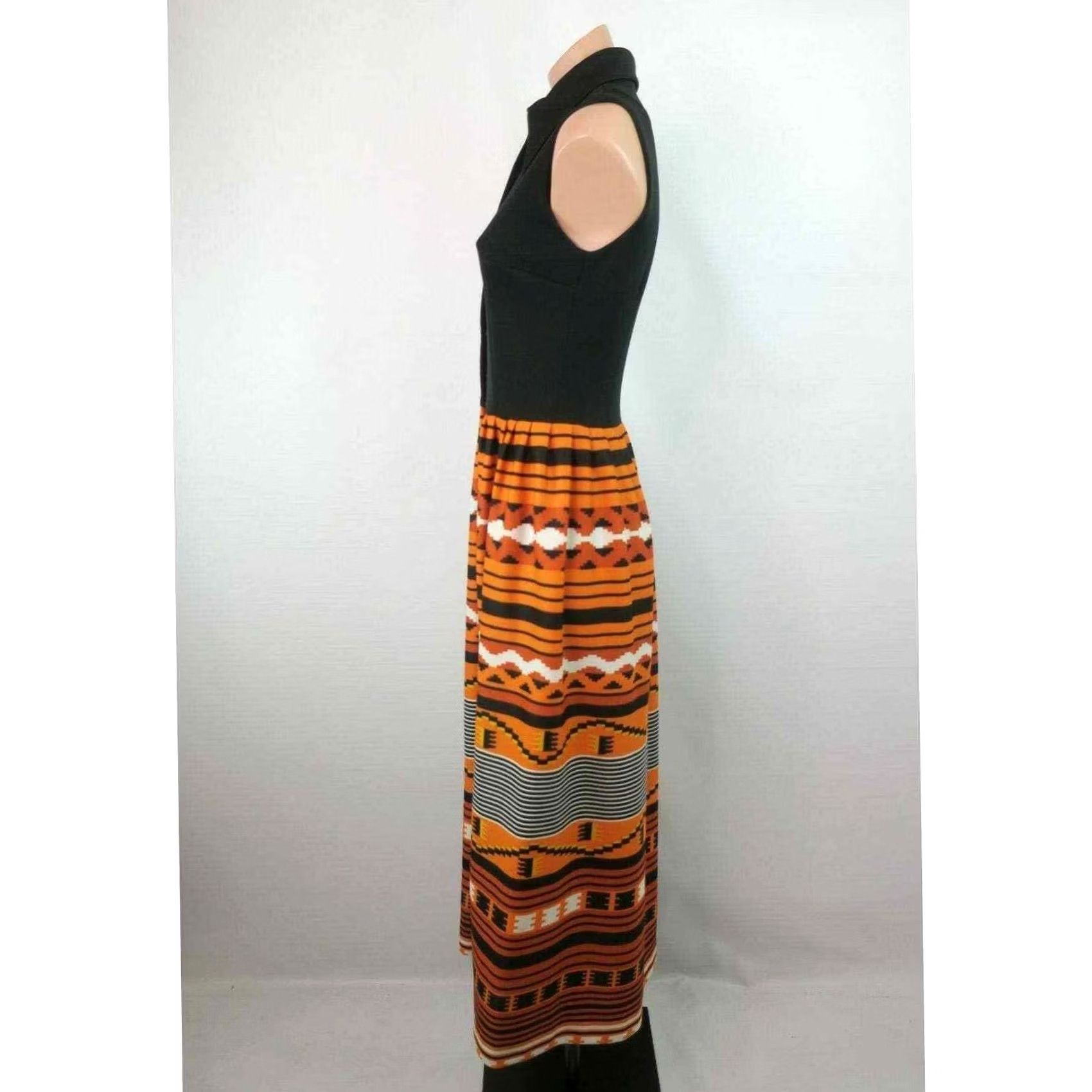Vintage 70s Maxi Psychedelic Festival Dress Vintage XS/S Size XS / US 0-2 / IT 36-38 - 6 Thumbnail