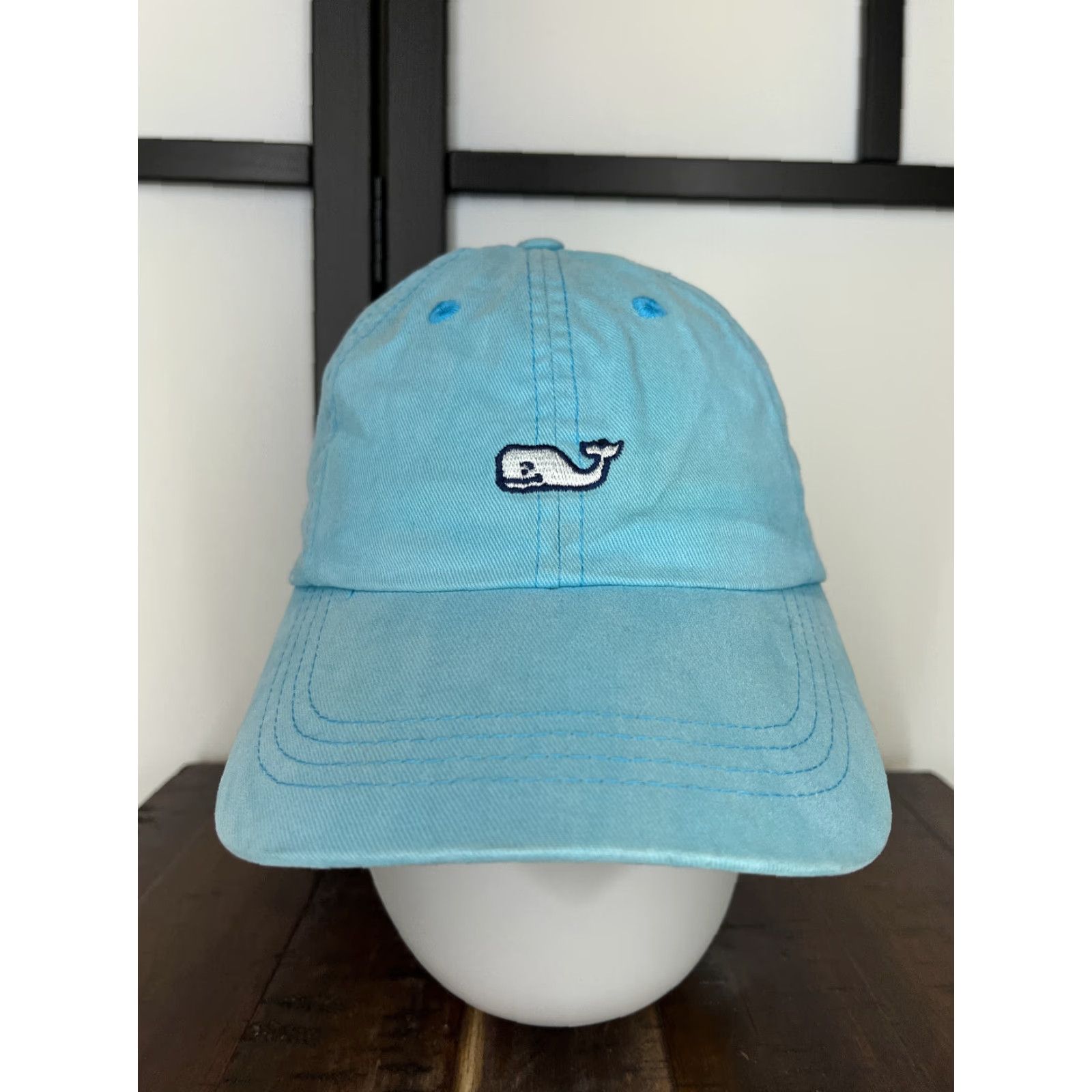 Vineyard Vines Vineyard Vines Hat Cap Strap Back Adult One Size Blue Embroidered Whale Cotton Baseball Cap Mens Size ONE SIZE - 2 Thumbnail