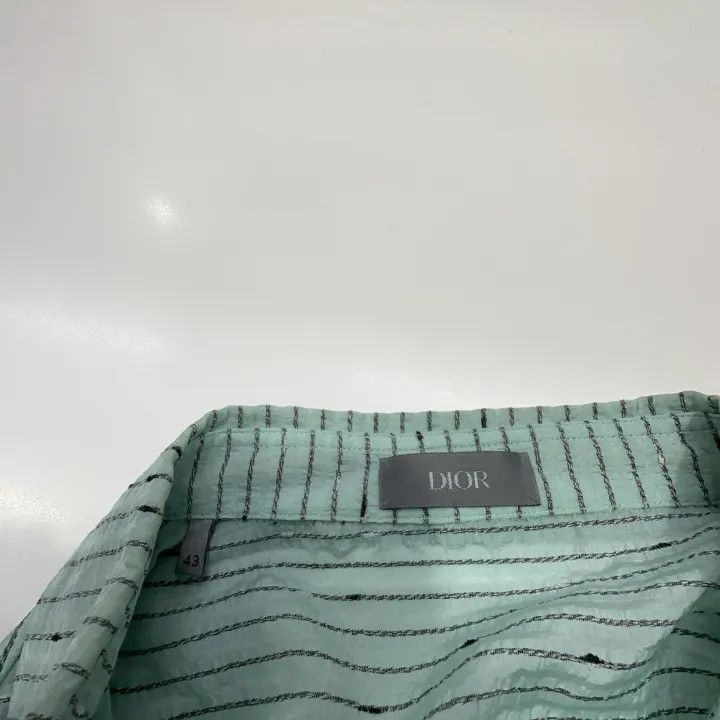 Dior Dior Dior Fashion Stripe Long Sleeve Shirt 0079-2507 Size US L / EU 52-54 / 3 - 5 Thumbnail