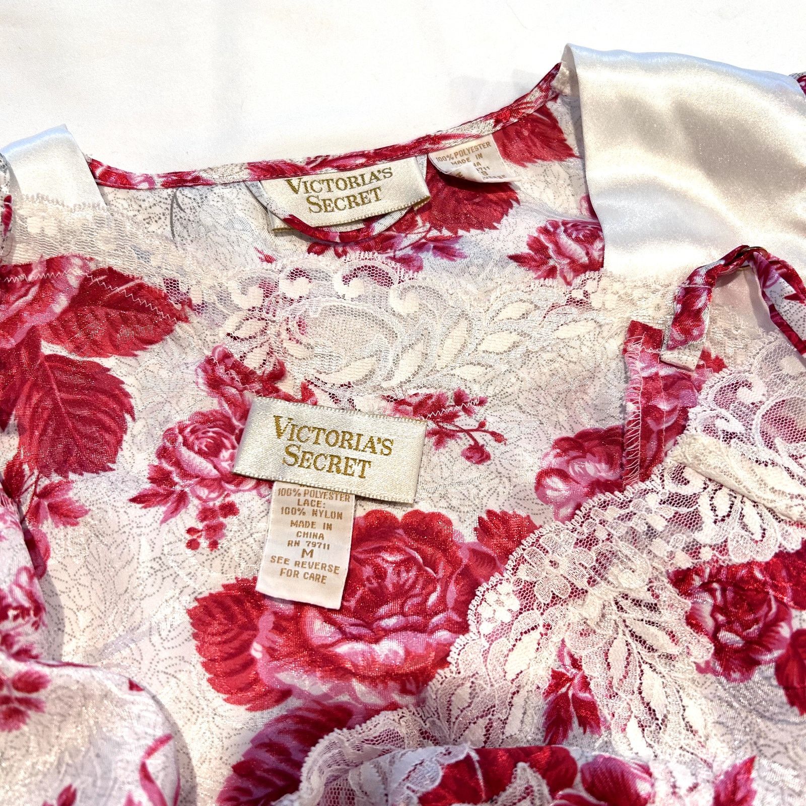Victoria's Secret Vintage 90s Victoria’s Secret Floral Robe & Slip Dress Set M Size M / US 6-8 / IT 42-44 - 7 Thumbnail