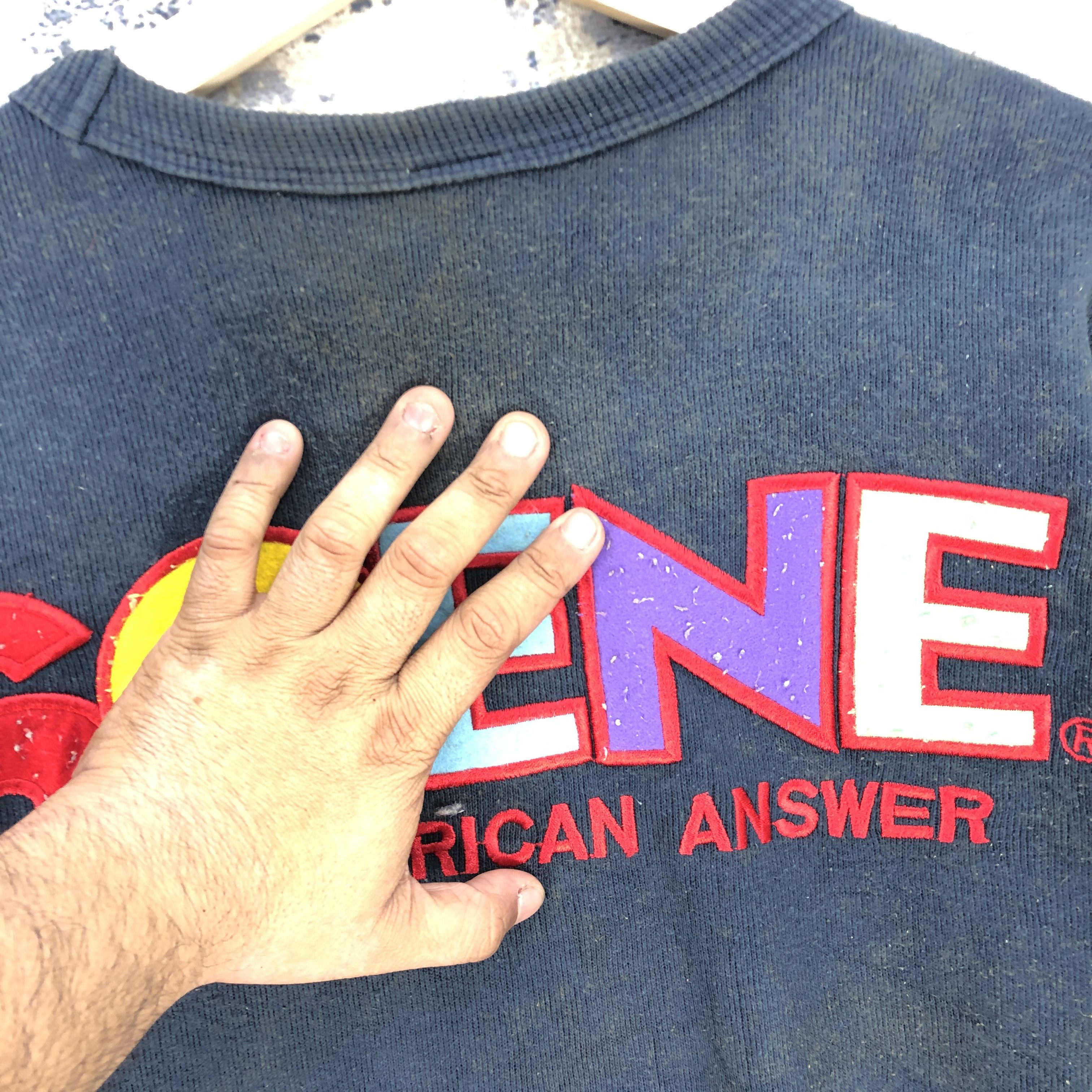 Vintage Vintage Scene Sweatshirt American Answer Sweater Jumper Size US L / EU 52-54 / 3 - 9 Thumbnail