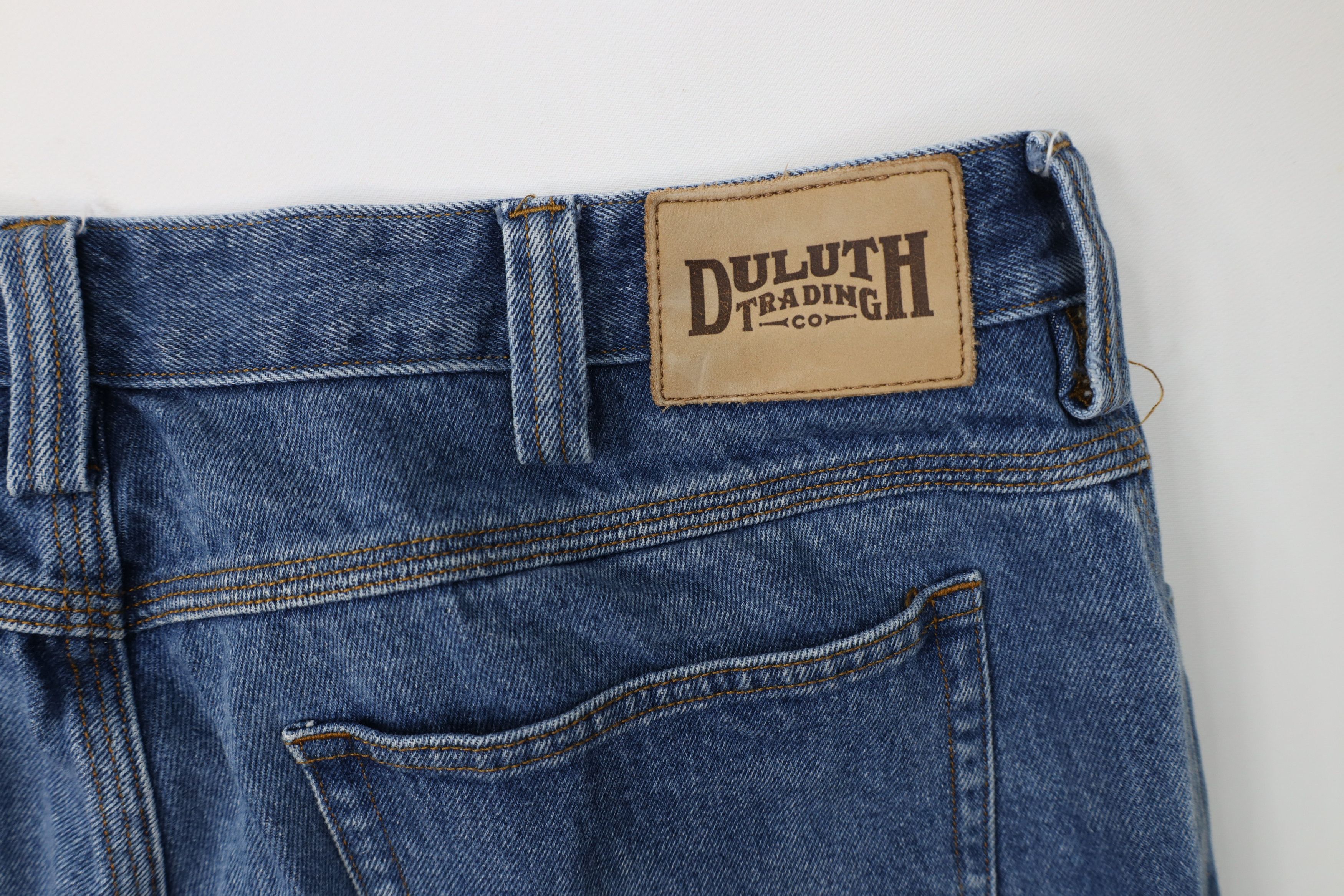 Duluth Trading Company Duluth Trading Co Workwear Wide Leg Denim Jeans Cotton Size US 37 - 12 Thumbnail