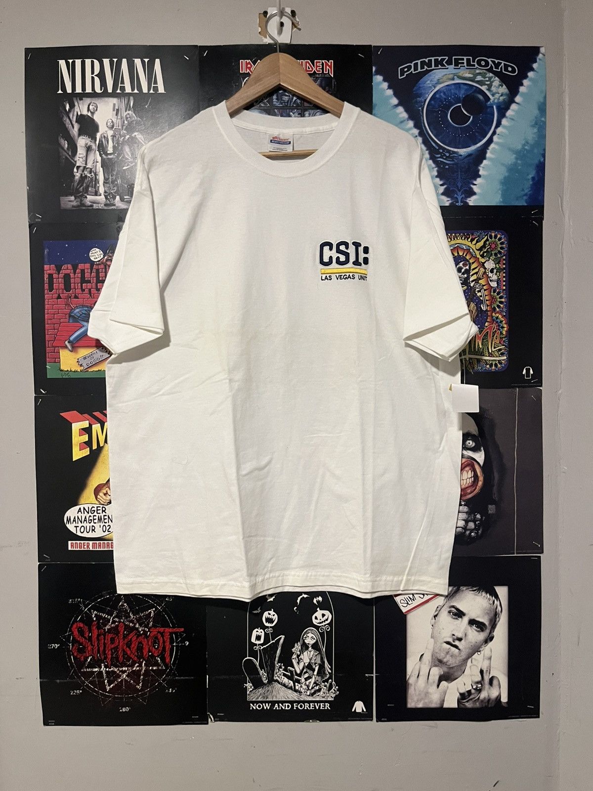 Hanes Y2K Crime Scene Investigation Las Vegas Unit Embroidered tee Size US XL / EU 56 / 4 - 1 Thumbnail