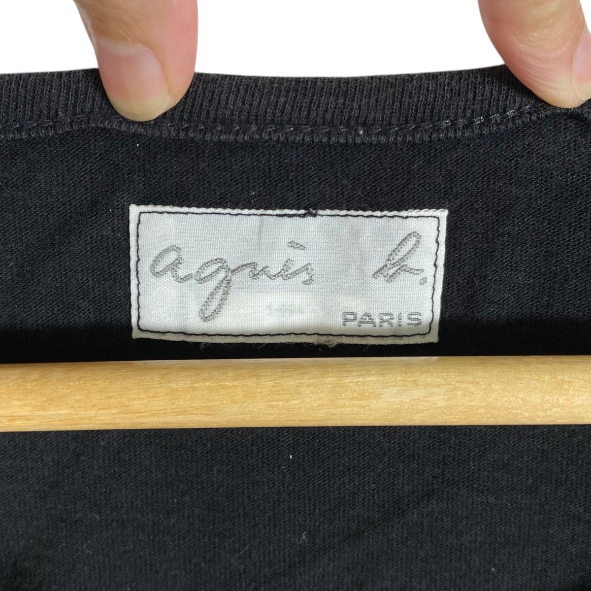 agnes b. AGNES B. Paris Women Blank Black Minimalist Tops Tee Shirt Size S / US 4 / IT 40 - 5 Thumbnail