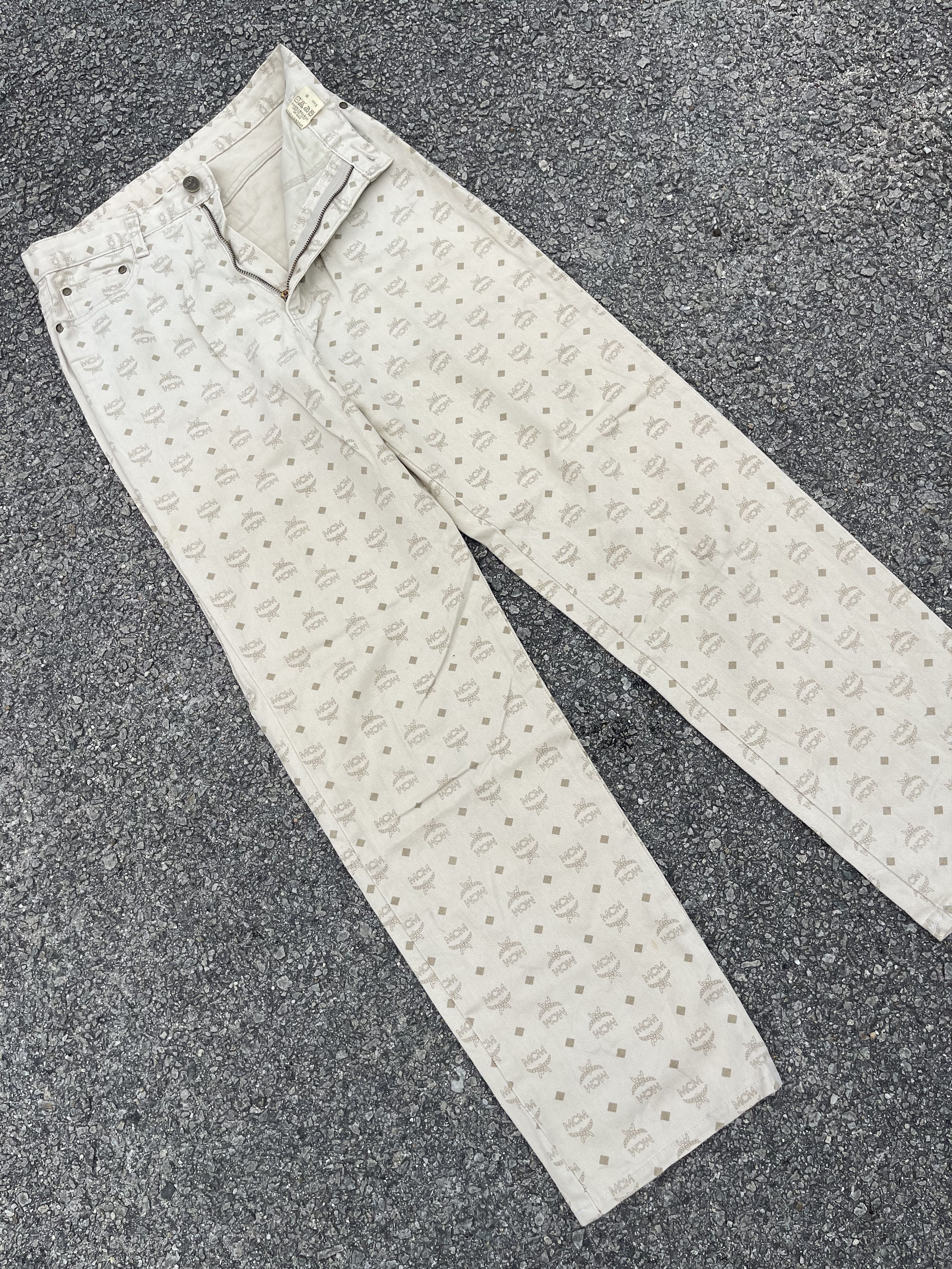MCM × Vintage Vtg MCM Monogram Beige Colour Size 26 Size 26" / US 2 / IT 38 - 2 Thumbnail