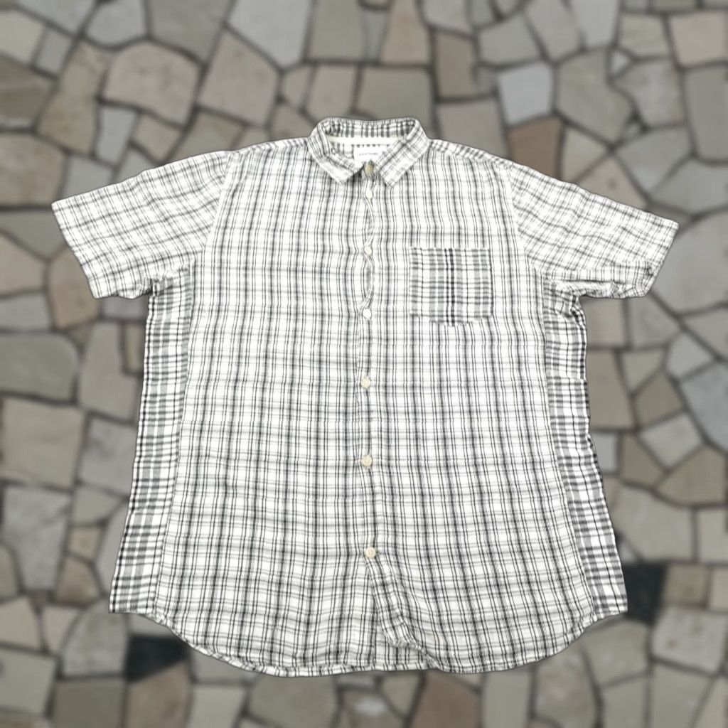Norse Projects Norse Projects Shirt Mens Large Blue Gray Plaid Cotton Linen Blend Casual Summer Short Sleeve Button-Up Size US L / EU 52-54 / 3 - 1 Thumbnail