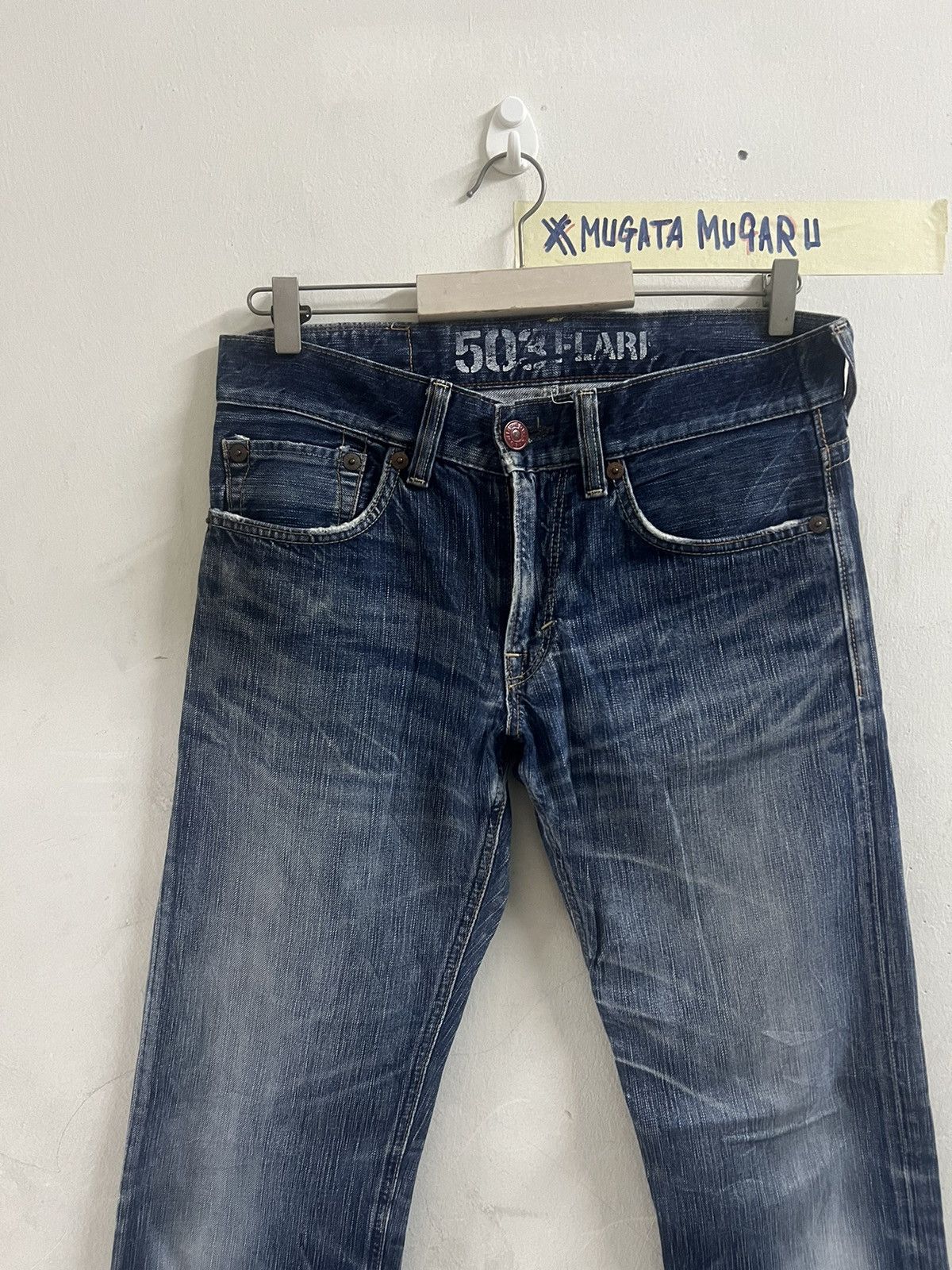 Designer × If Six Was Nine × Japanese Brand THRASHED FLARE EDWIN 503 DISTRESSED DENIM PANT Size US 32 / EU 48 - 2 Thumbnail