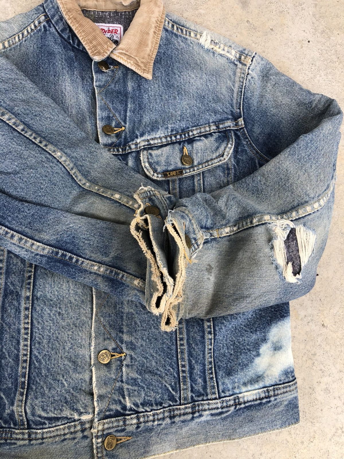 Lee Vintage 70s Lee Storm Rider Blanked Lined Denim Jacket Size US M / EU 48-50 / 2 - 19 Thumbnail